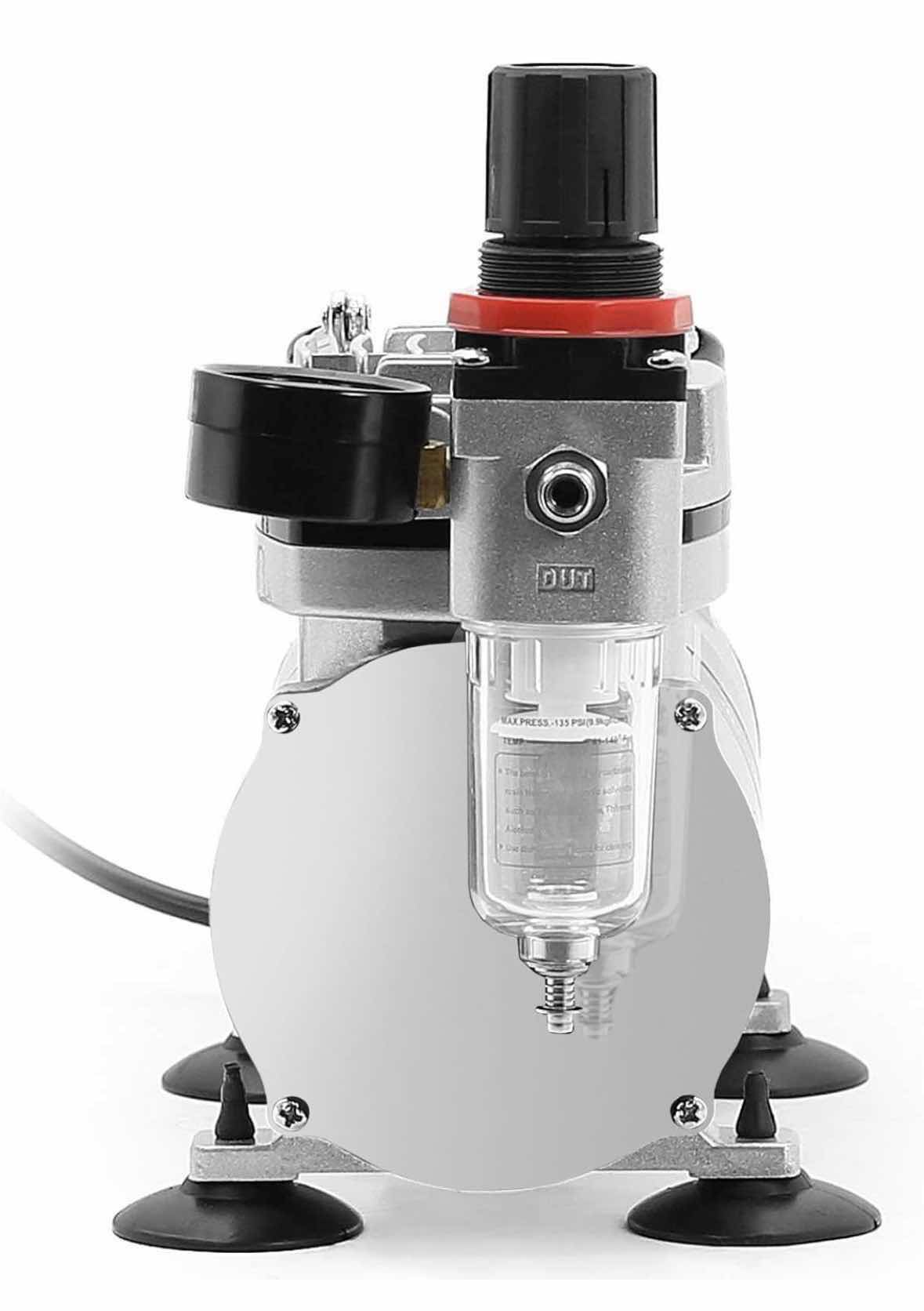 Photo 1 of POINTZERO 1/5 HP AIRBRUSH COMPRESSOR W REGULATOR, GAUGE & WATER TRAP AIR-ELITE-125X