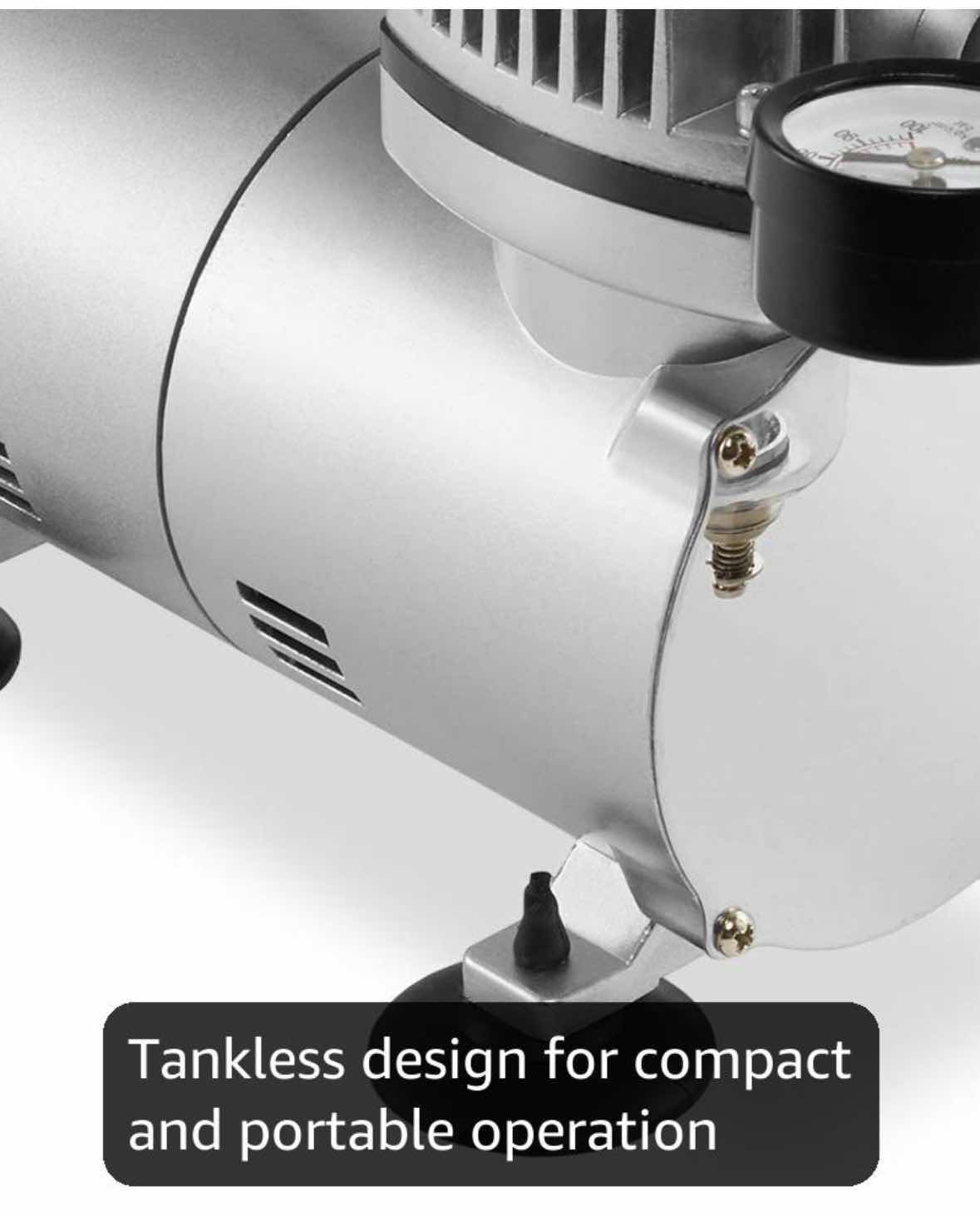 Photo 1 of POINTZERO 1/5 HP AIRBRUSH COMPRESSOR W REGULATOR, GAUGE & WATER TRAP AIR-ELITE-125X