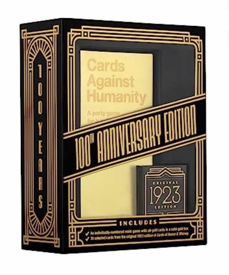 Photo 1 of CARDS AGAINST HUMANITY: 100TH ANNIVERSARY EDITION INCLUDES 30 CARDS FROM THE ORIGINAL 1923 ADDITION OF CARDS OF HUMOR & WHIMSY