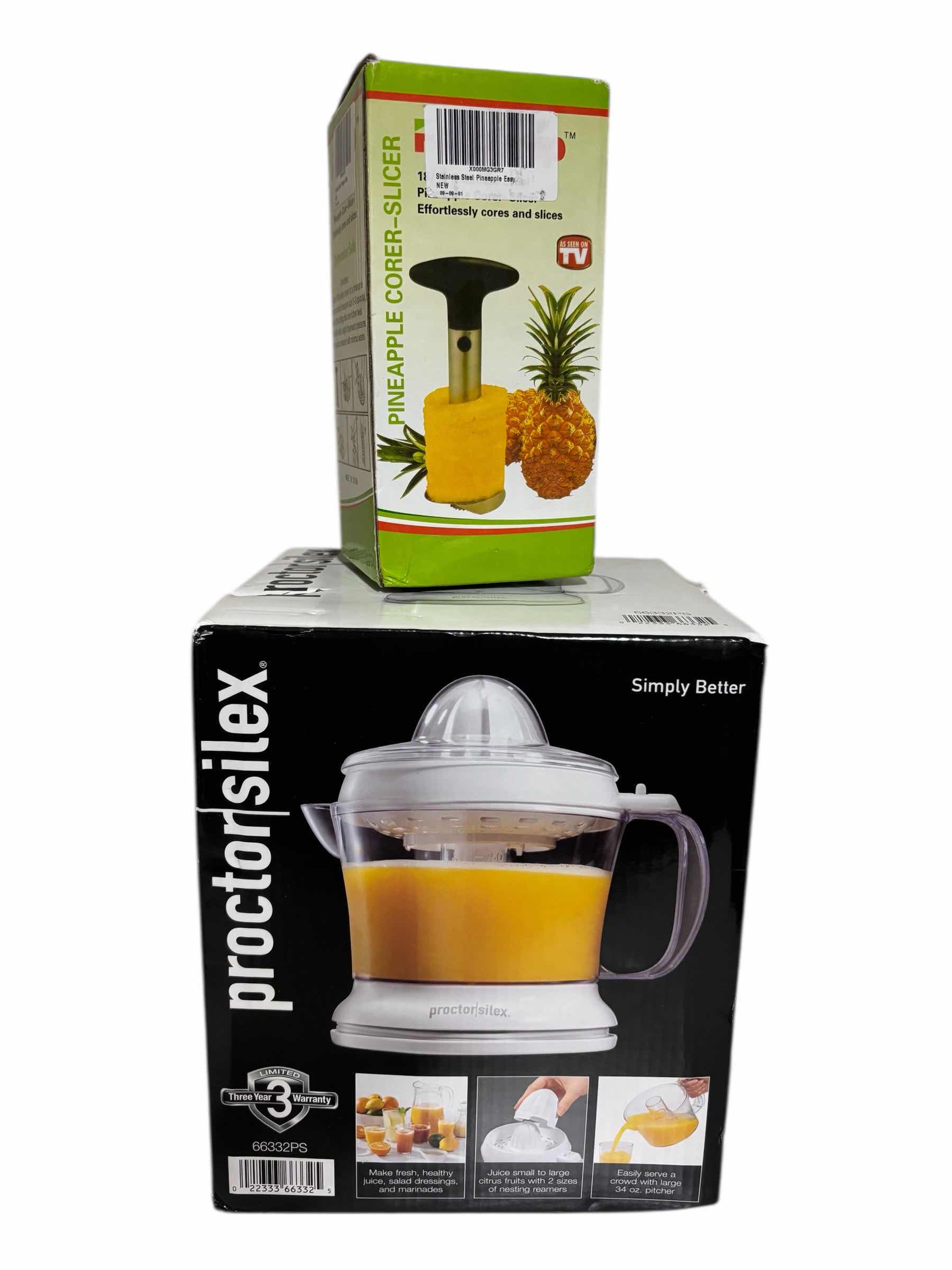 Photo 1 of PROCTOR SILEX ELECTRIC 34oz JUICER & PINEAPPLE CORER-SLICER