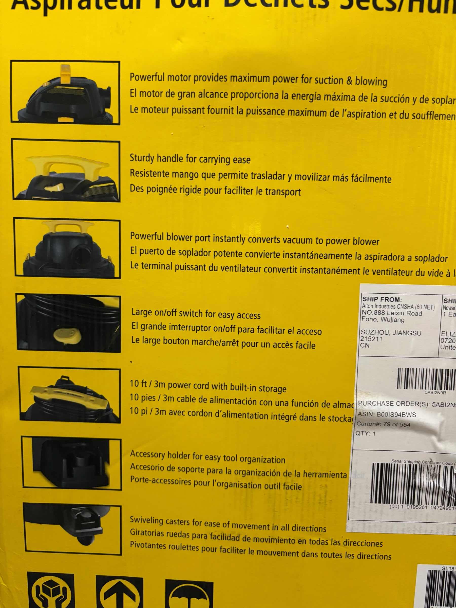 Photo 1 of STANLEY 6 GAL WET/DRY VACUUM