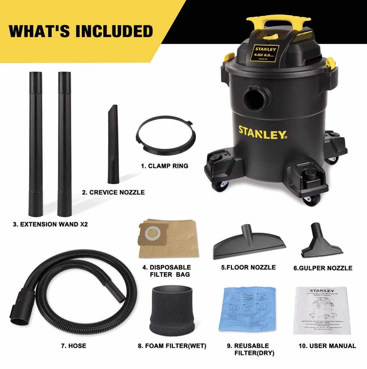 Photo 1 of STANLEY 6 GAL WET/DRY VACUUM