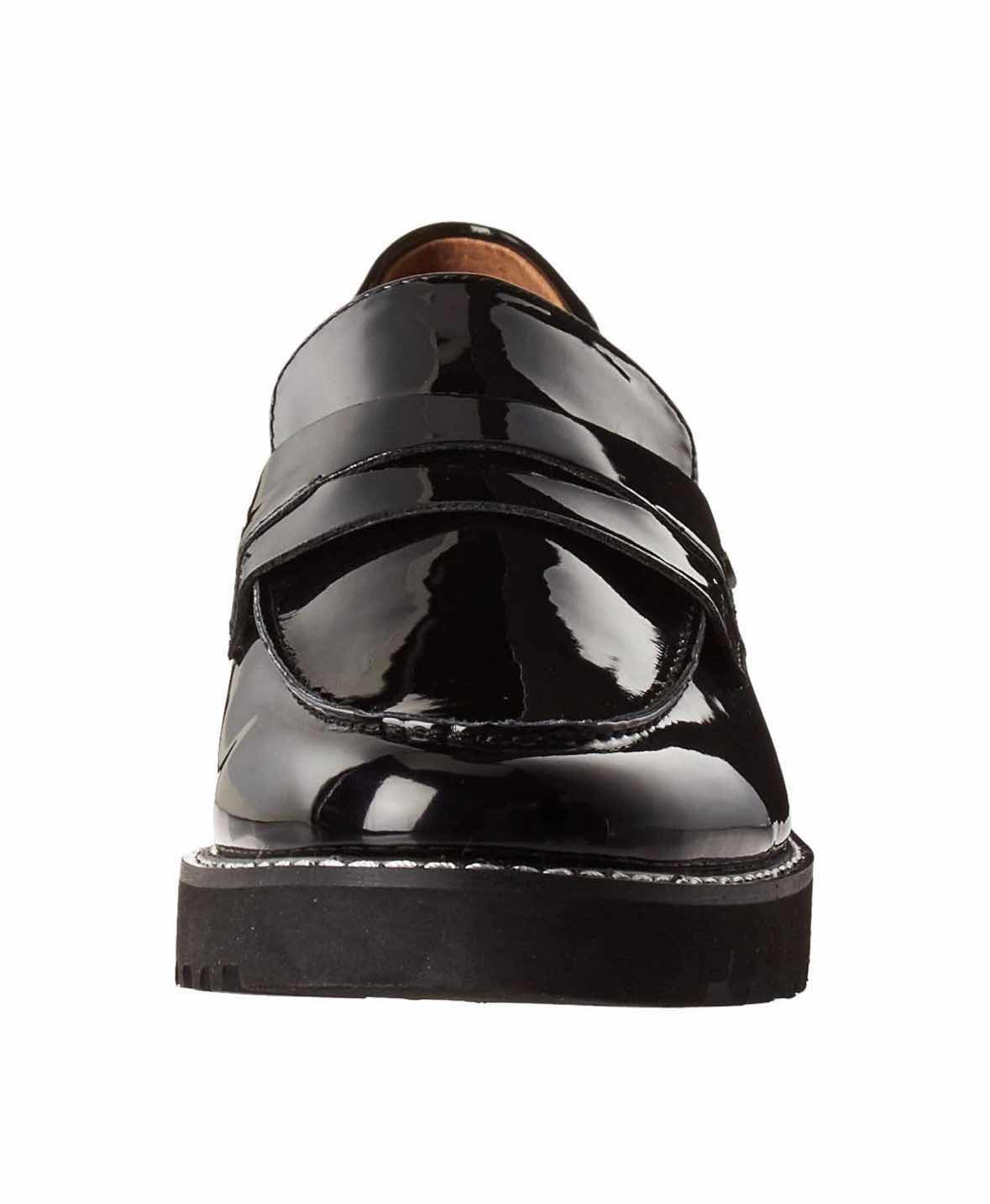 Photo 1 of FRANCO SARTO WOMENS CASSANDRA LOAFER, BLACK PATENT LEATHER SIZE 8.5M $100