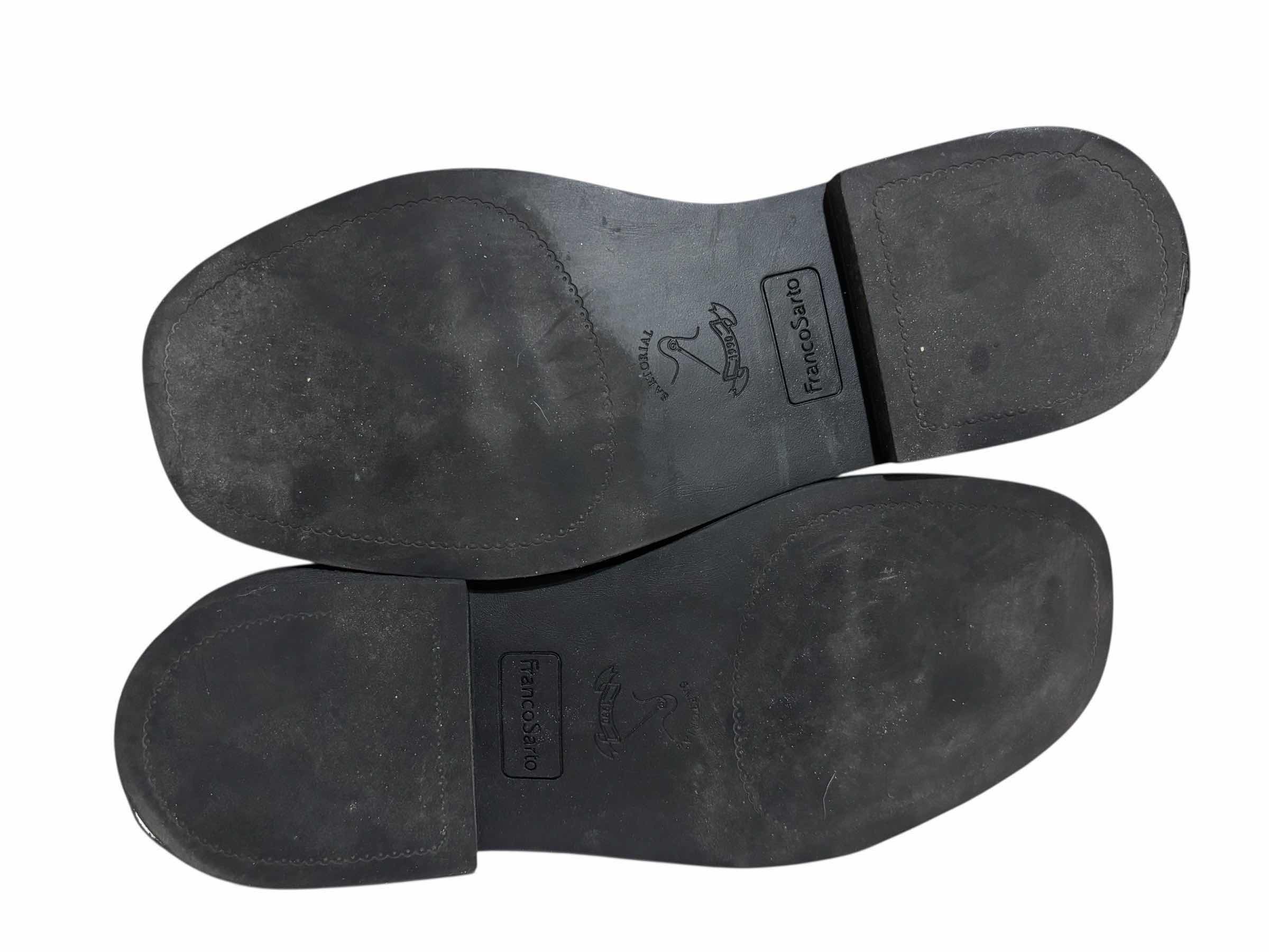 Photo 1 of FRANCO SARTO AUDREY CROC EMBOSSED WINGTIP OXFORD, BLACK PATENT LEATHER WOMENS SIZE 8.5M $125