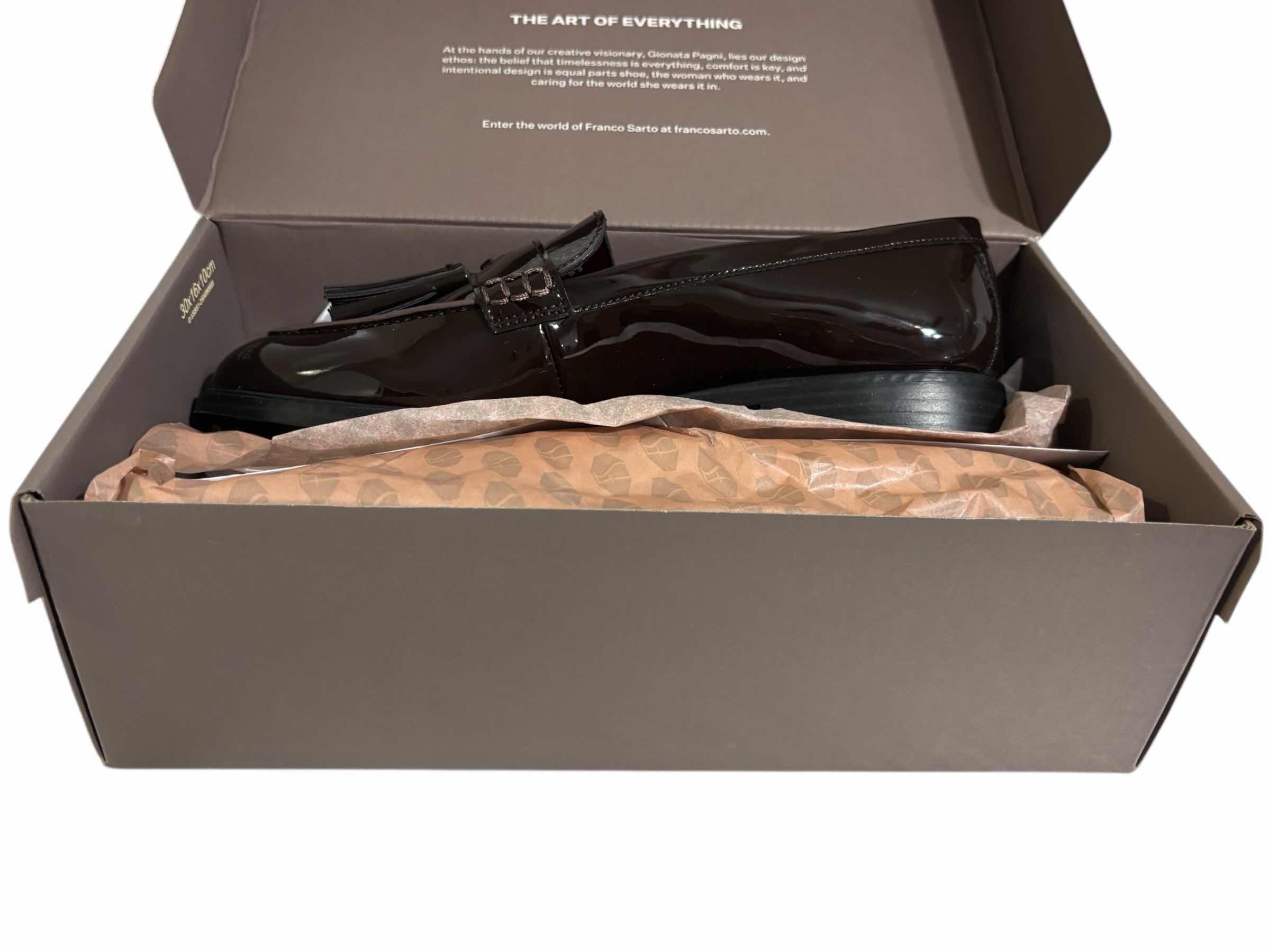 Photo 1 of NIB CAROLYN LOW TASSEL LOAFER, BROWN PATENT LEATHER WOMENS SIZE 8.5M $115