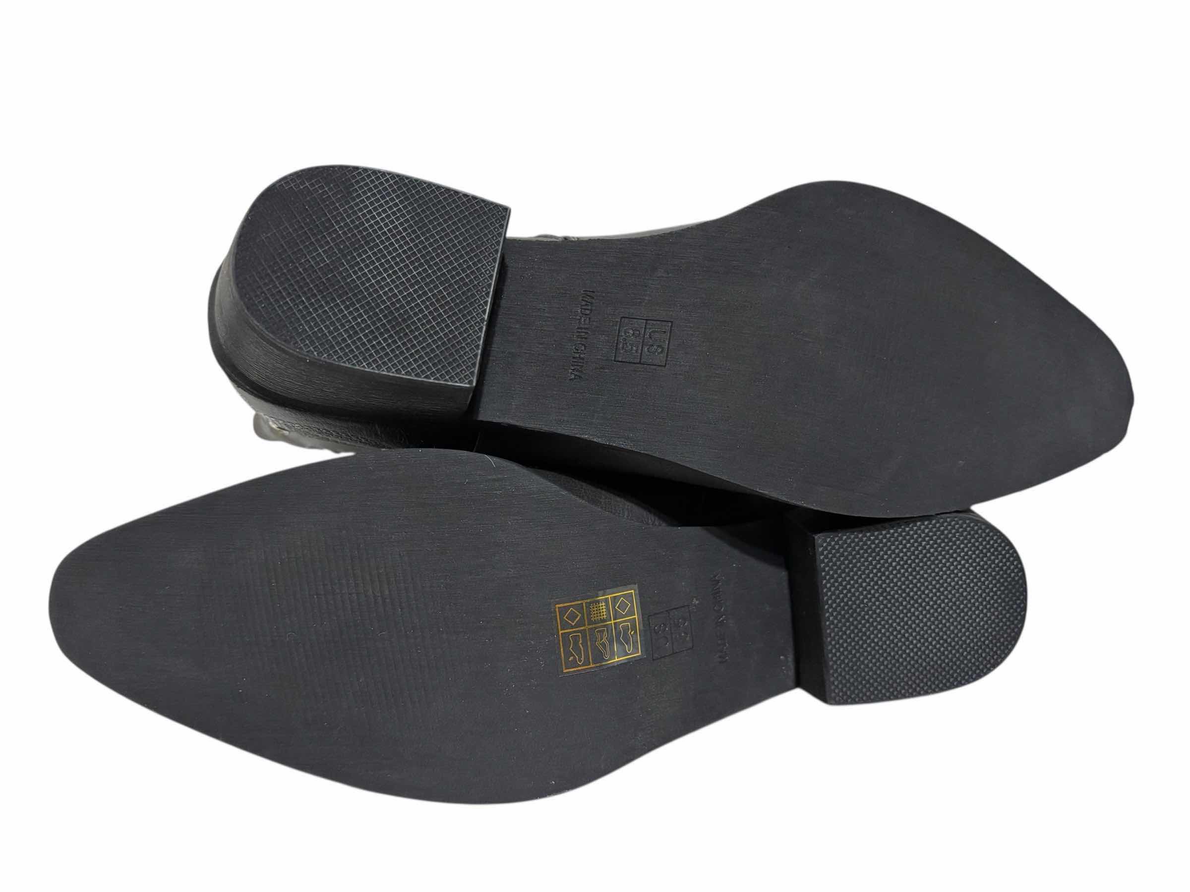 Photo 1 of NIB KRYPTHIXOR WOMENS CHARCOAL RHINESTONE ZIP-UP COWBOY BOOTS, SIZE 8.5  $55