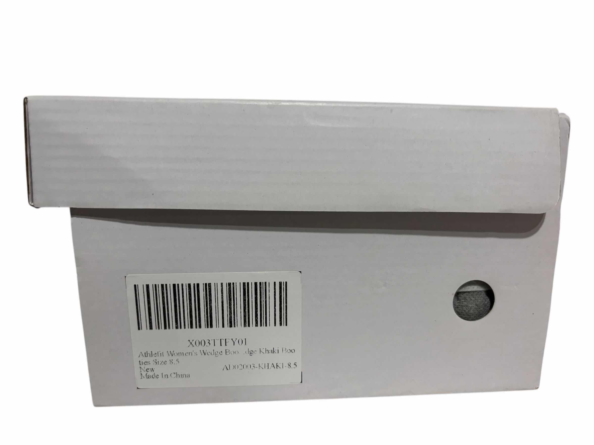 Photo 1 of ATHLEFIT ANKLE WEDGE BOOTIES, KHAKI WOMENS SIZE 8.5