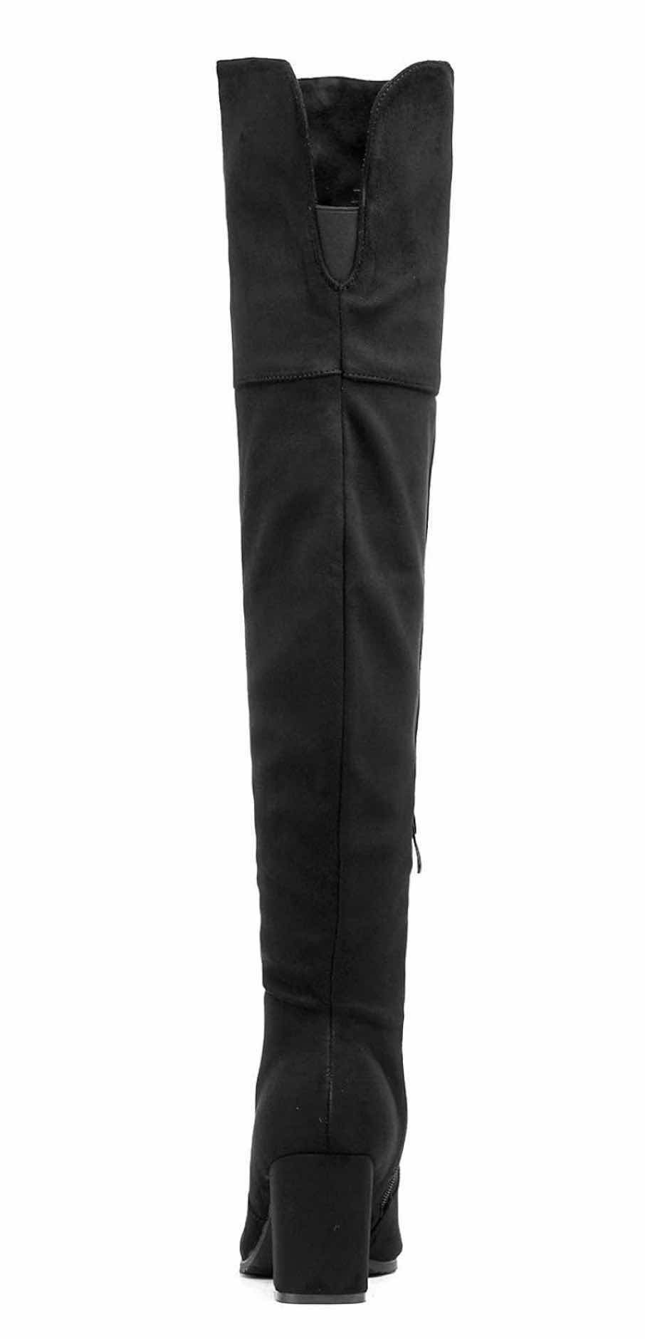 Photo 1 of DREAM PAIRS THIGH HIGH OVER THE KNEE 3” HEEL BOOTS, BLACK FAUX SUEDE WOMENS SIZE 8.5