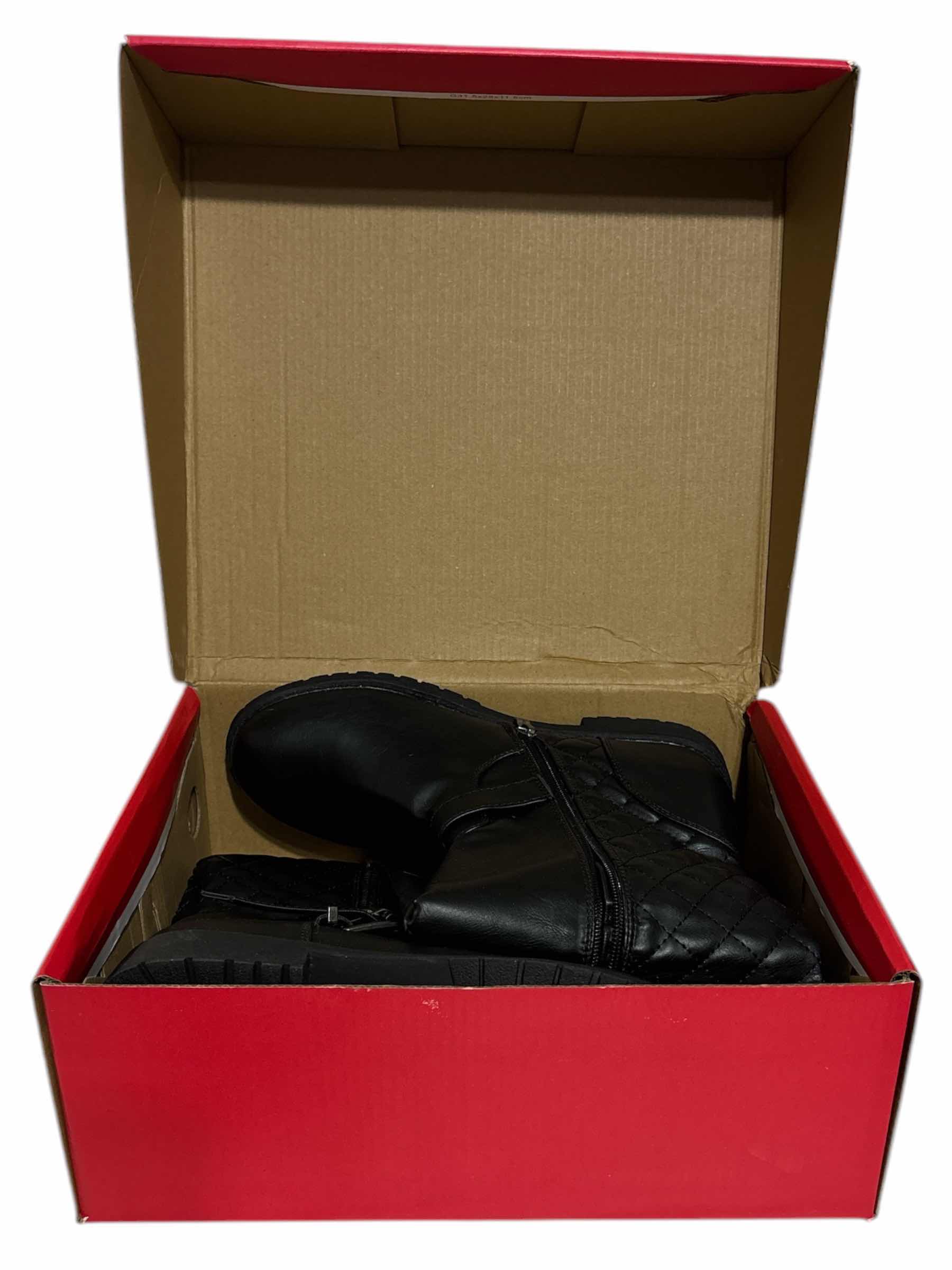 Photo 1 of JEOSSY KNEE HIGH RIDING BOOTS W KNITTED WOOL TOP, METAL BUCKLES & ZIPPER, WIDE CALF/WIDTH, BLACK WOMENS SIZE 8.5