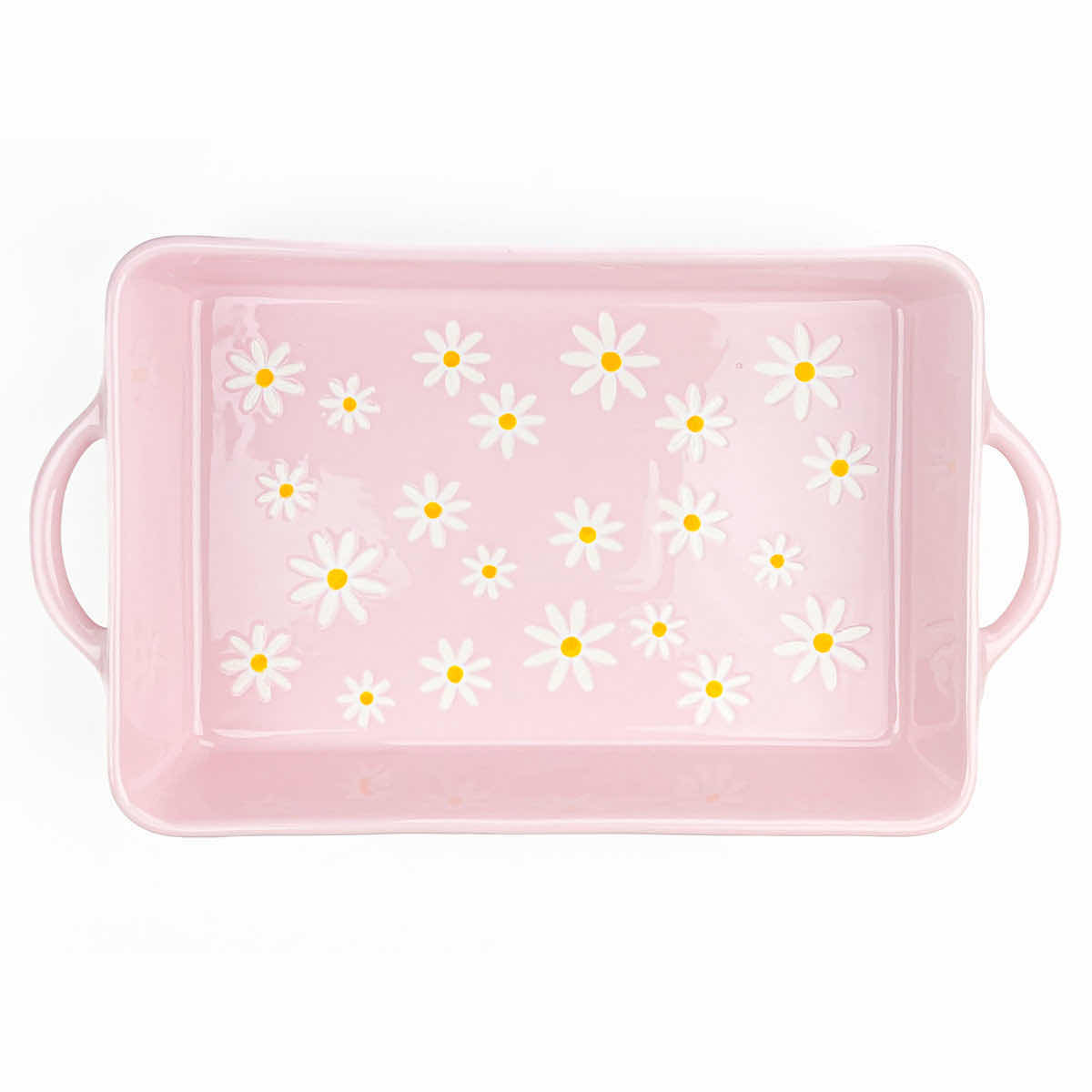 Photo 1 of 10 STRAWBERRY STREET DAISY POLKA DOT RECTANGULAR BAKING DISH 8” X 14” H3"