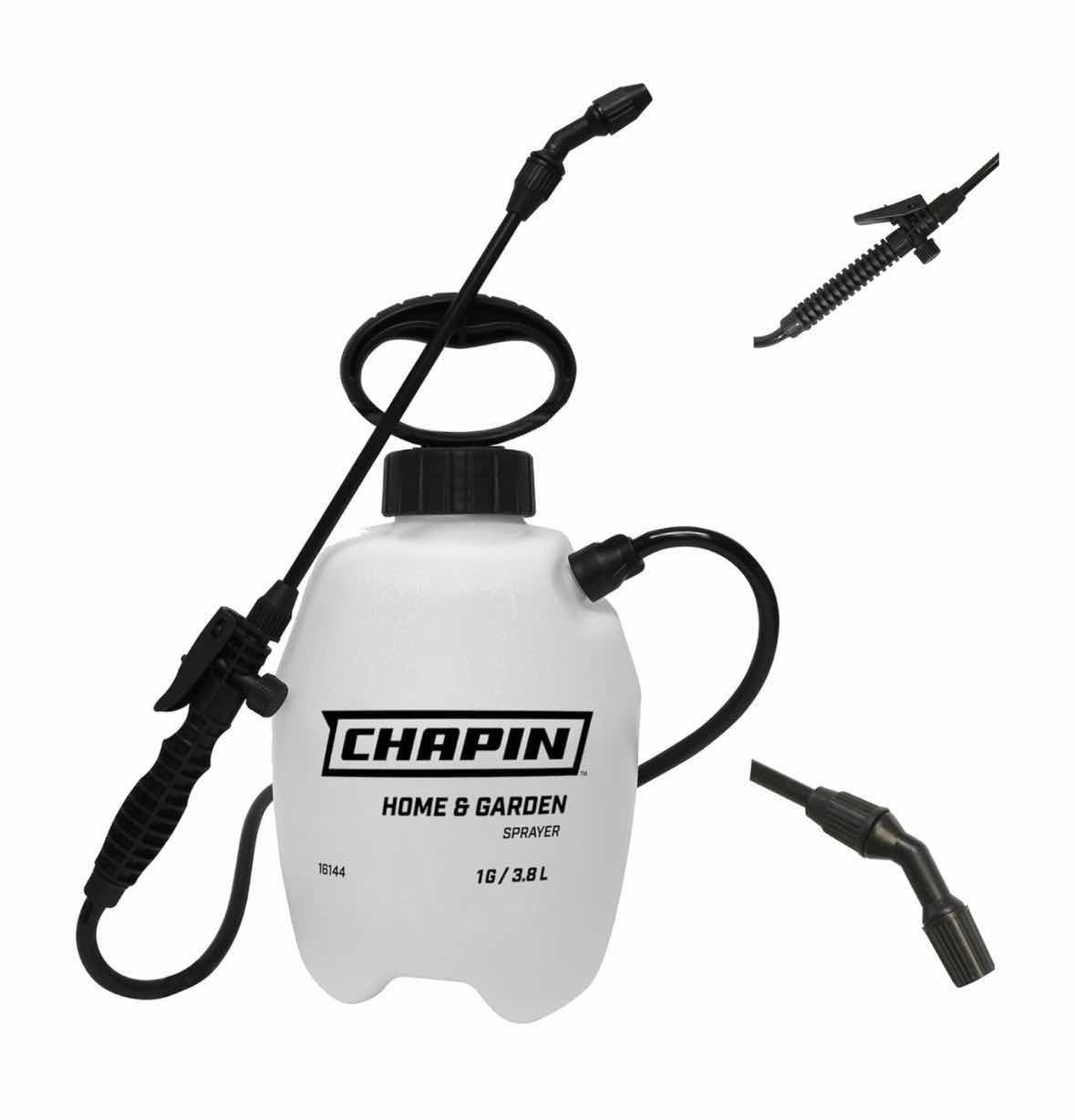 Photo 1 of CHAPIN 1 GAL PUMP SPRAY FOR LAWN & GARDEN W HANDLE,  ADJUSTABLE CONE NOZZLE & IN-TANK FILTER FOR HERBICIDES