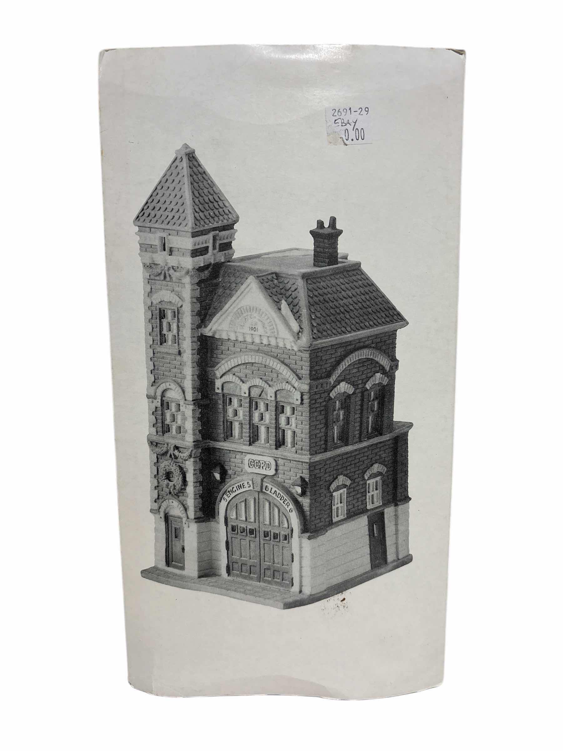 Photo 1 of DEPARTMENT 56 THE HERITAGE VILLAGE COLLECTION- CHRISTMAS IN THE CITY SERIES “RED BRICK FIRE STATION” PORCELAIN HAND-PAINTED LIGHTED BUILDING W CORD $120