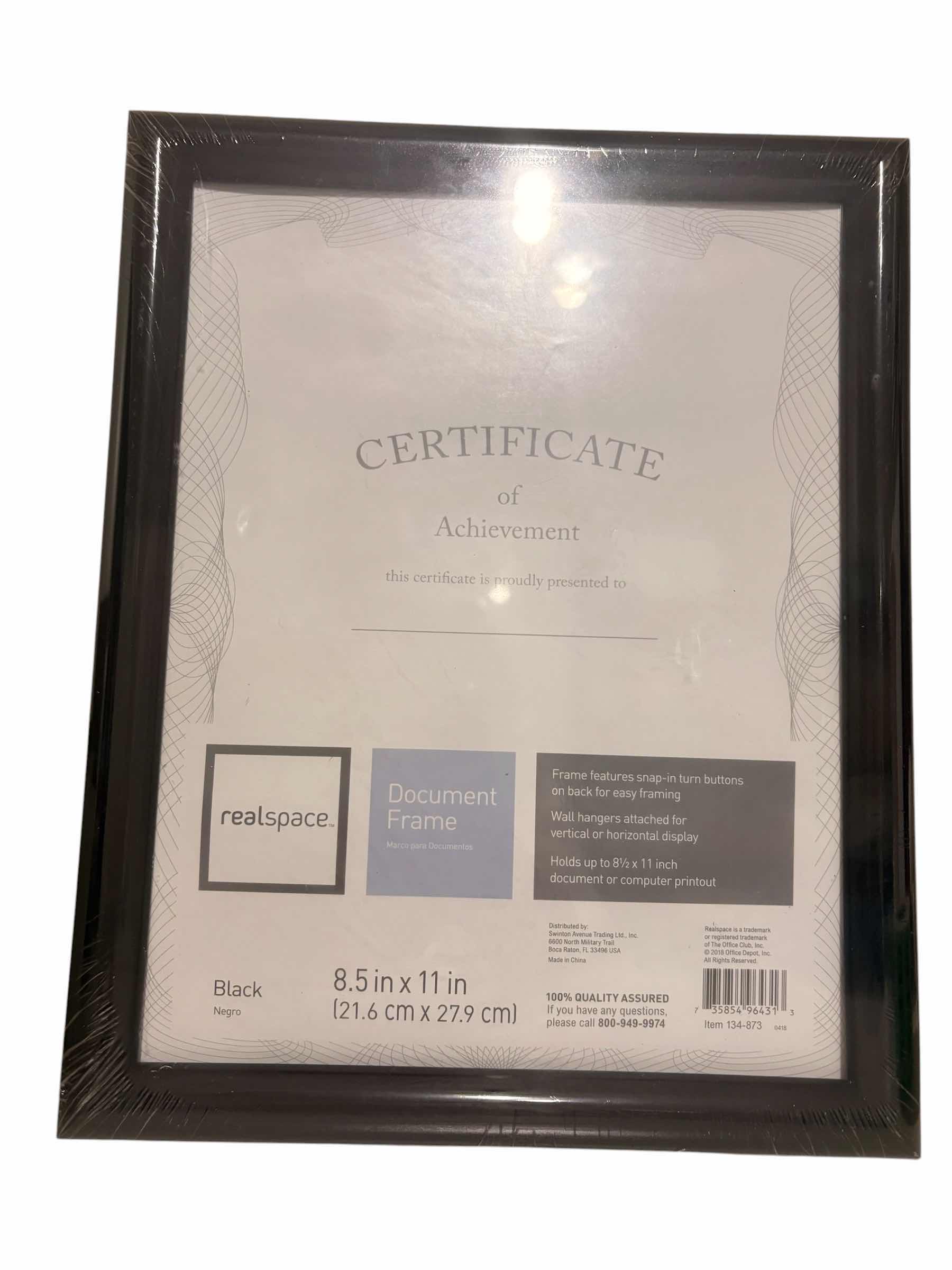 Photo 1 of REAL SPACE DOCUMENT FRAMES 3PC 8.5”X11”