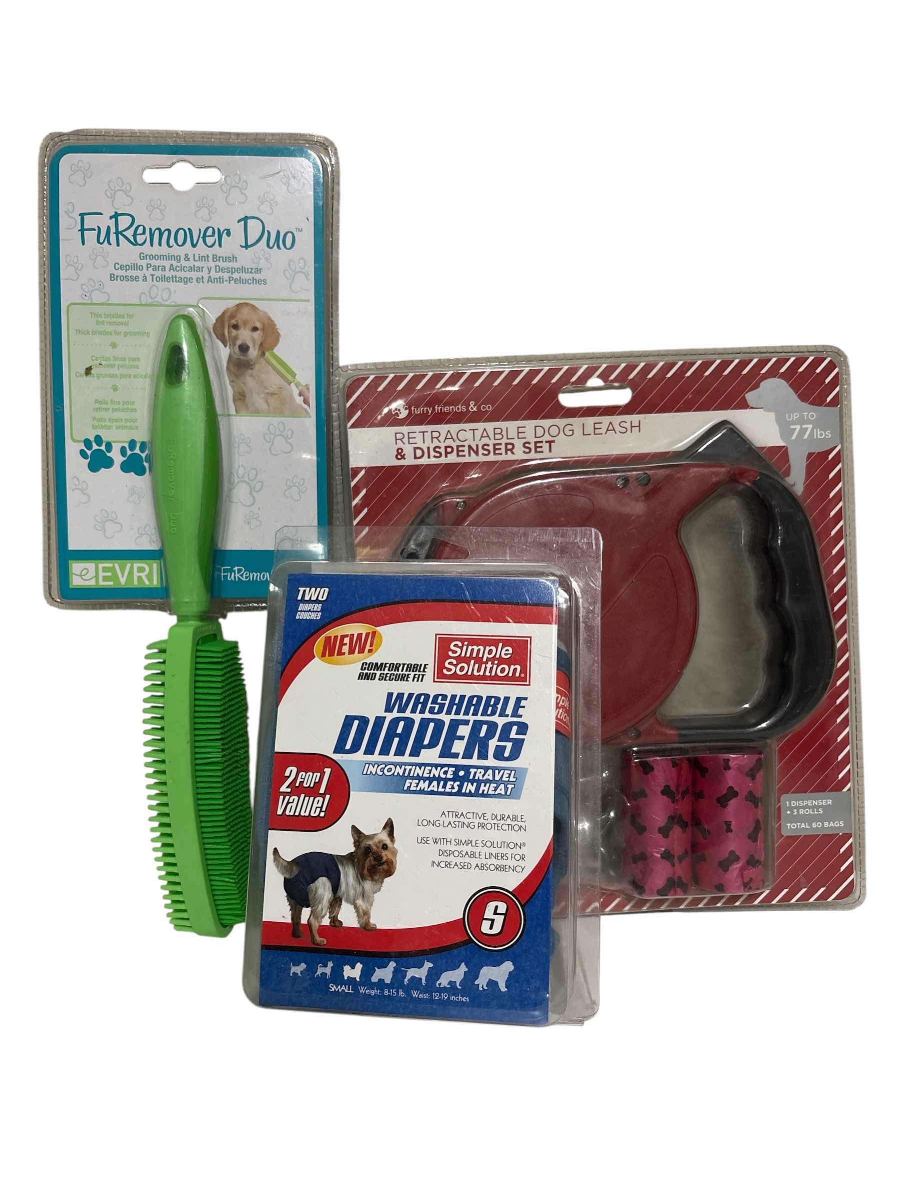 Photo 1 of DOG BRUSH, DIAPERS & LEASH