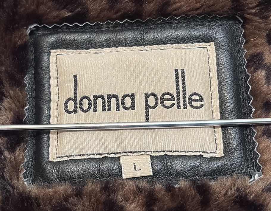 Photo 1 of DONNA PELLE LEATHER COAT WOMENS SIZE L $150