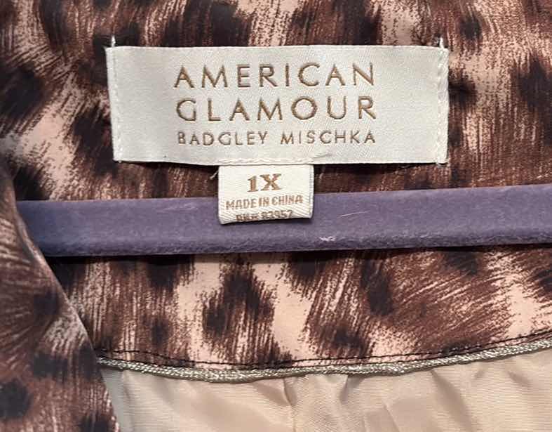 Photo 1 of BADGLEY MISCHA LEOPARD TRENCH COACH WOMENS SIZE 1X $200