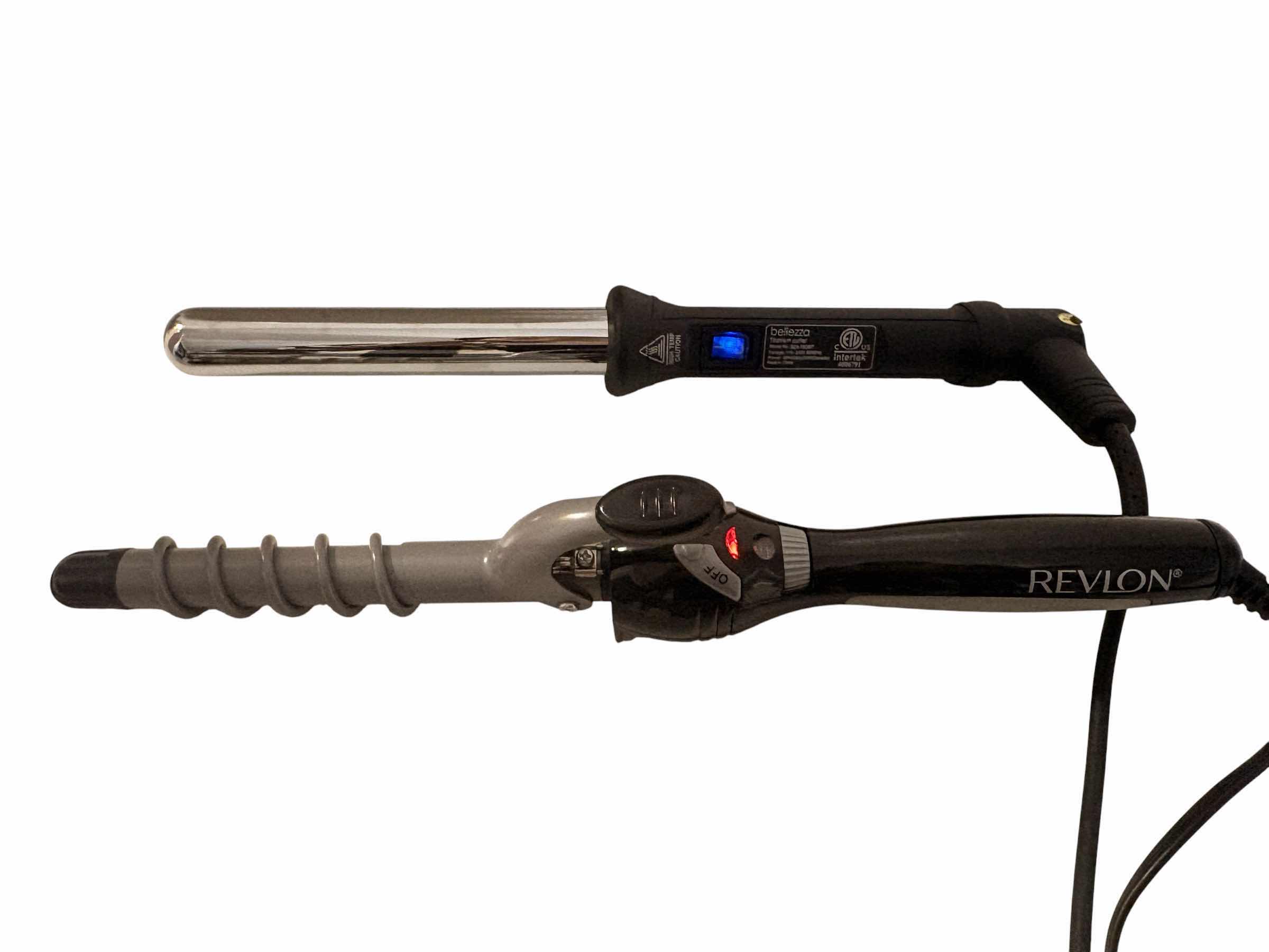 Photo 1 of BELLEZZA AND REVLON CURLING IRONS 1”