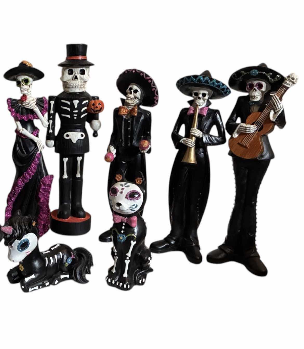 Photo 1 of HAPPY HALLOWEEN DAY OF THE DEAD RESIN FIGURINES (13)