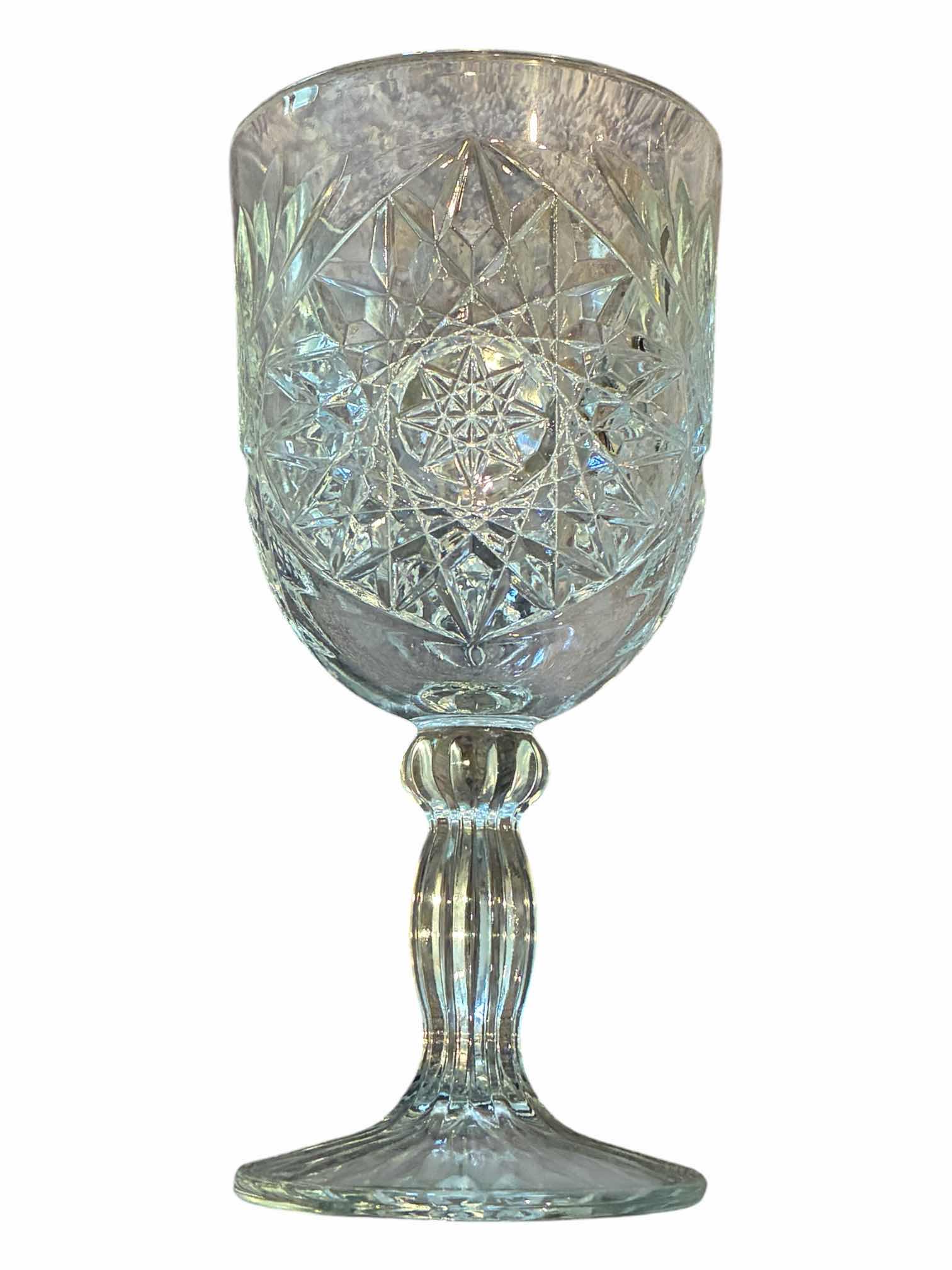 Photo 1 of LIBBEY GLASS COMPANY HOBSTAR WATER GOBLETS (3)