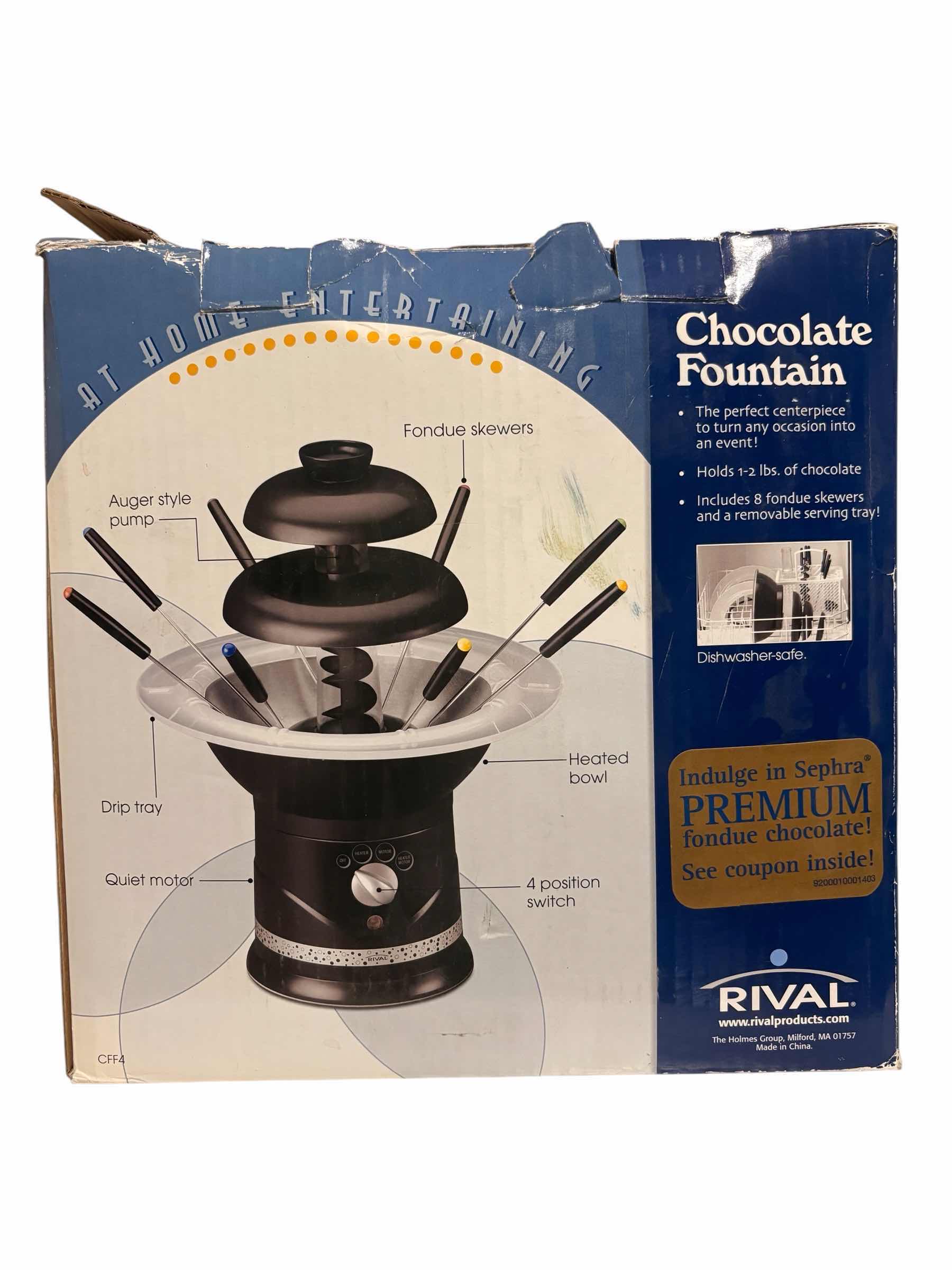 Photo 1 of RIVAL CHOCOLATE FOUNTAIN FONDUE MACHINE