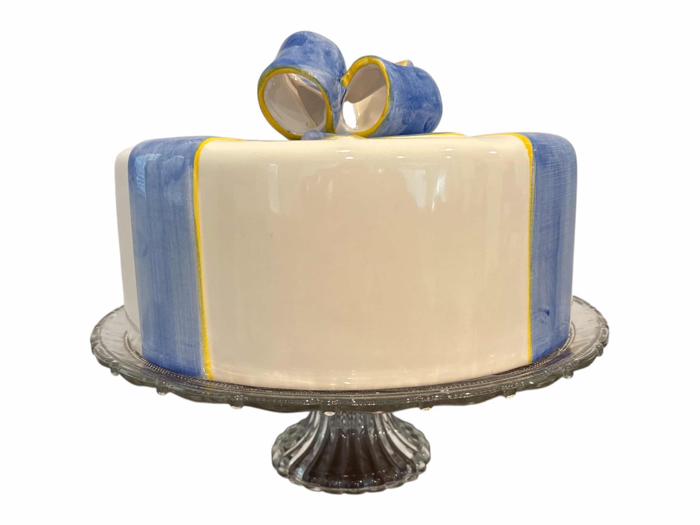 Photo 1 of CAKE STAND W CERAMIC DECORATIVE TOPPER/LID