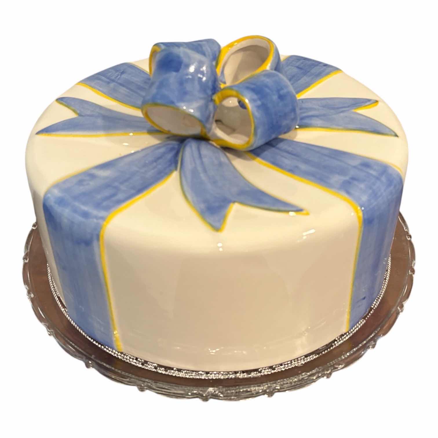 Photo 1 of CAKE STAND W CERAMIC DECORATIVE TOPPER/LID