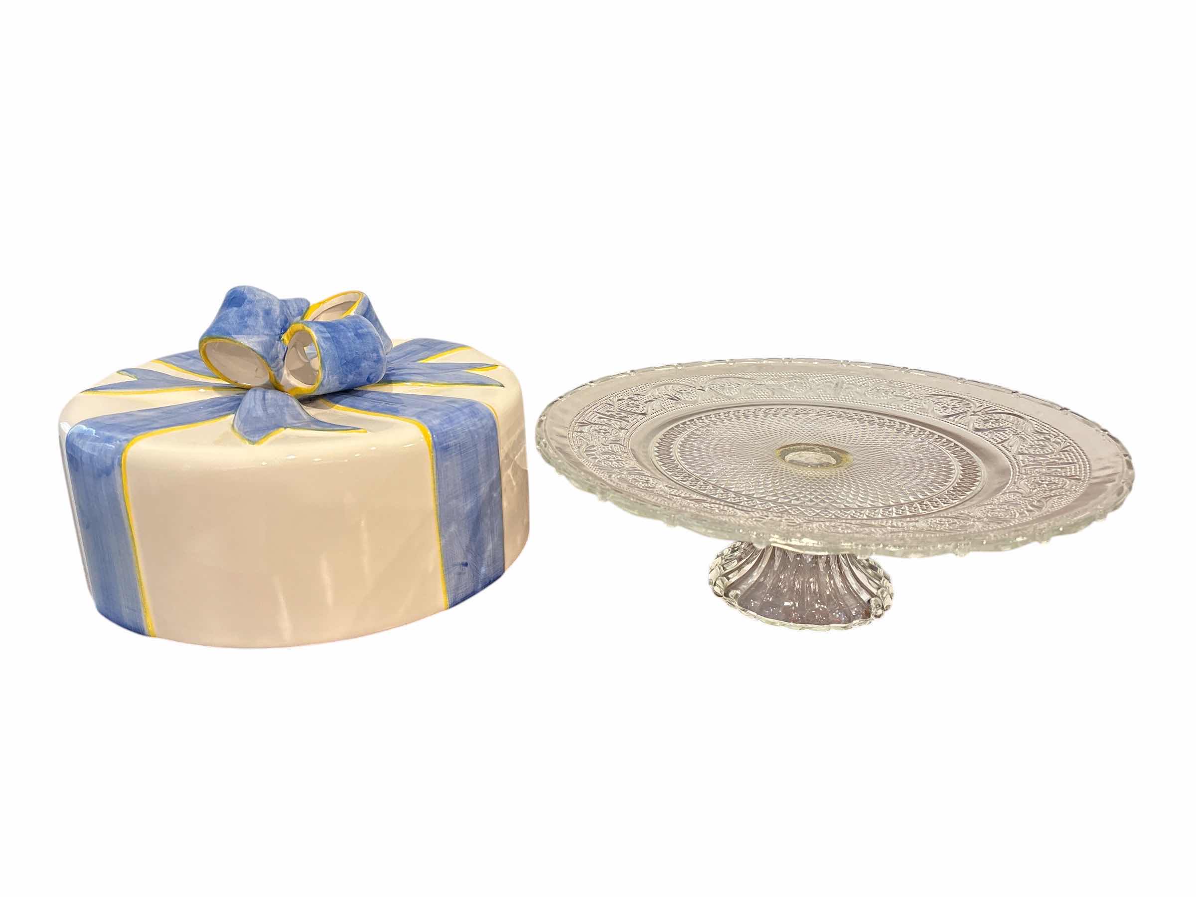 Photo 1 of CAKE STAND W CERAMIC DECORATIVE TOPPER/LID