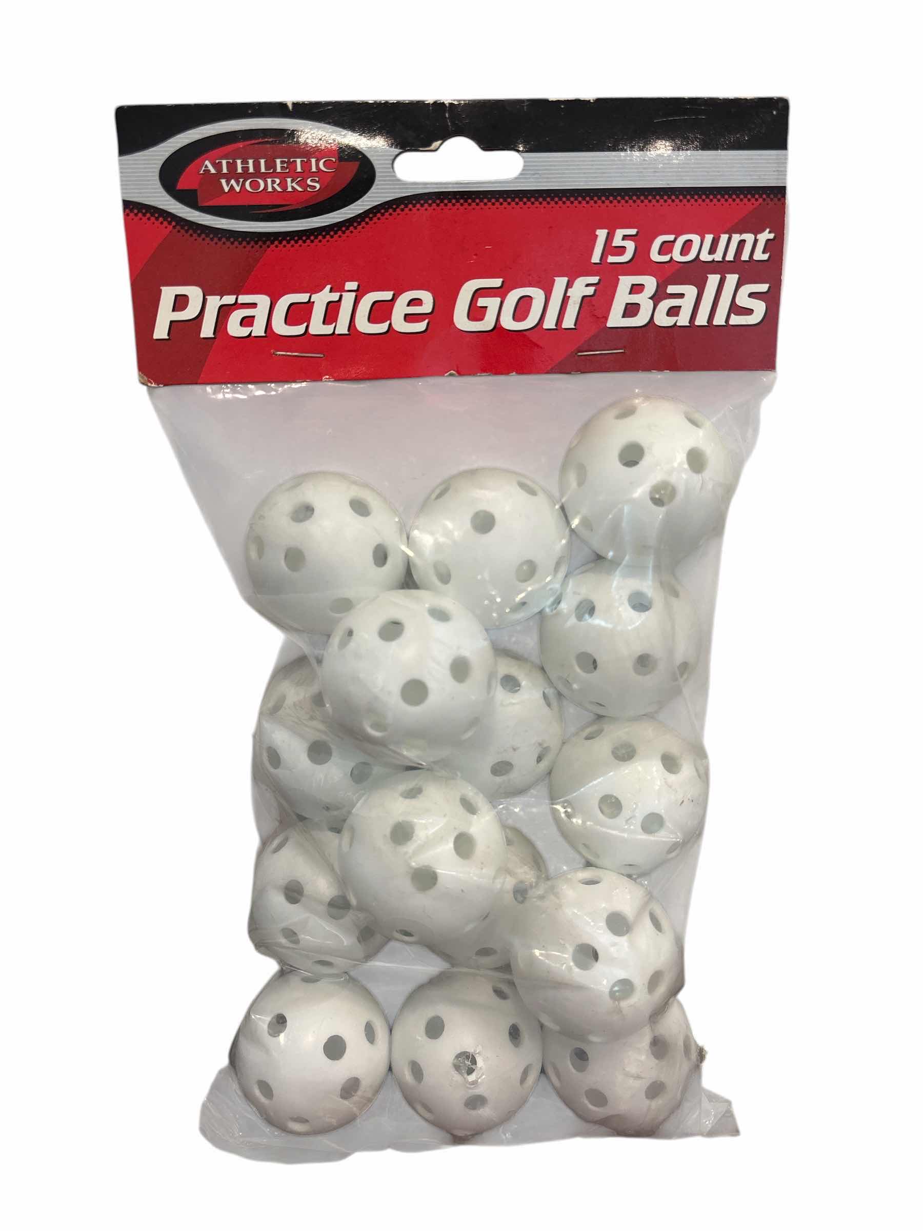 View 3 of GOLF DIGEST HARDWOOD TEES (OPEN BAG), NIP ATHLETIC WORKS PRACTICE GOLF BALLS (15 CT) & NIB DUNLOP 360MX GOLF BALLS (3-PACK)