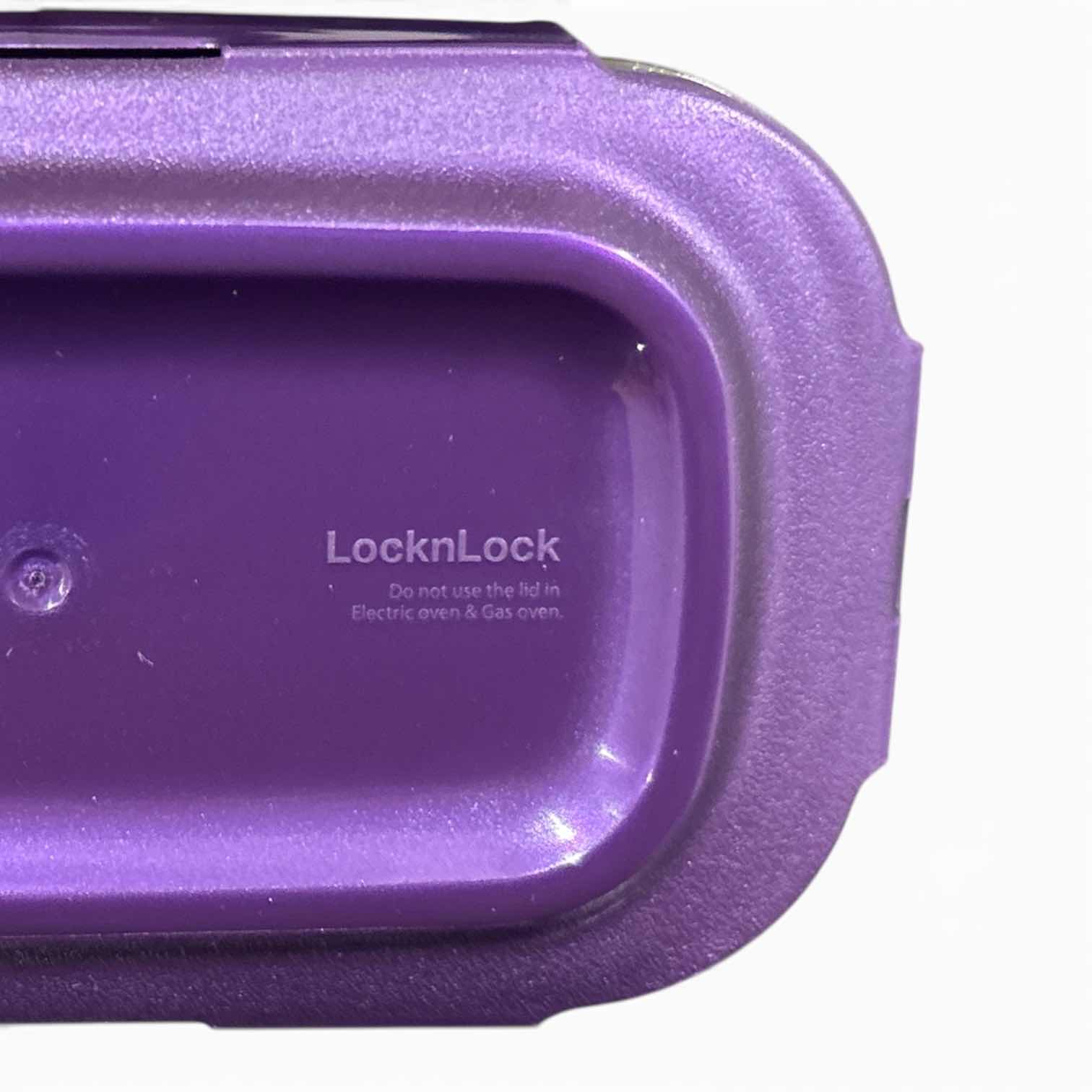 Photo 1 of LOCK & LOCK 3 PC GLASS STORAGE SET W LIDS, PURPLE