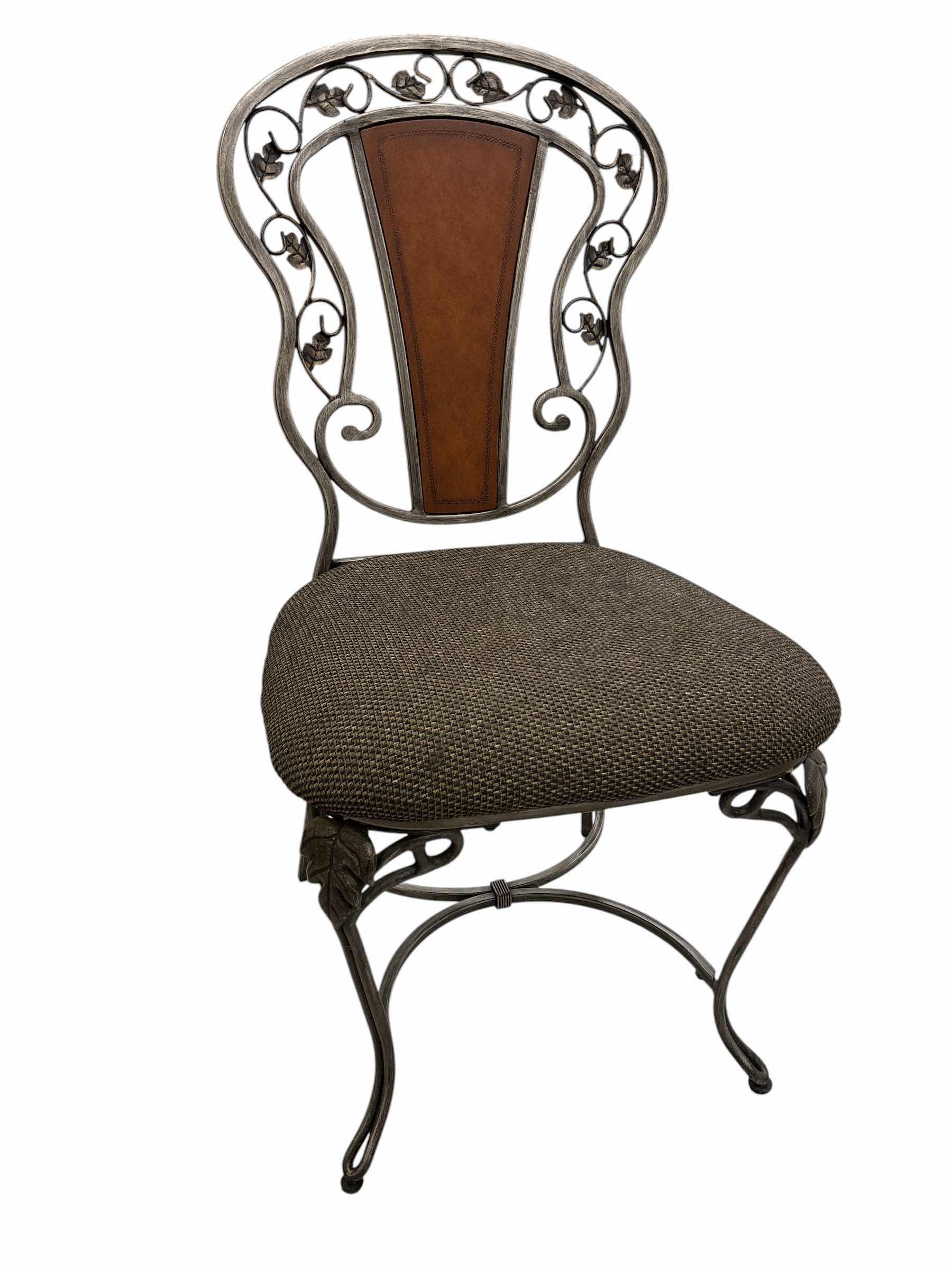 Photo 1 of ASHLEY FURNITURE ROUND GLASS TOP DINING TABLE & 4 CHAIRS 47.75” X 47.75” H30.25”