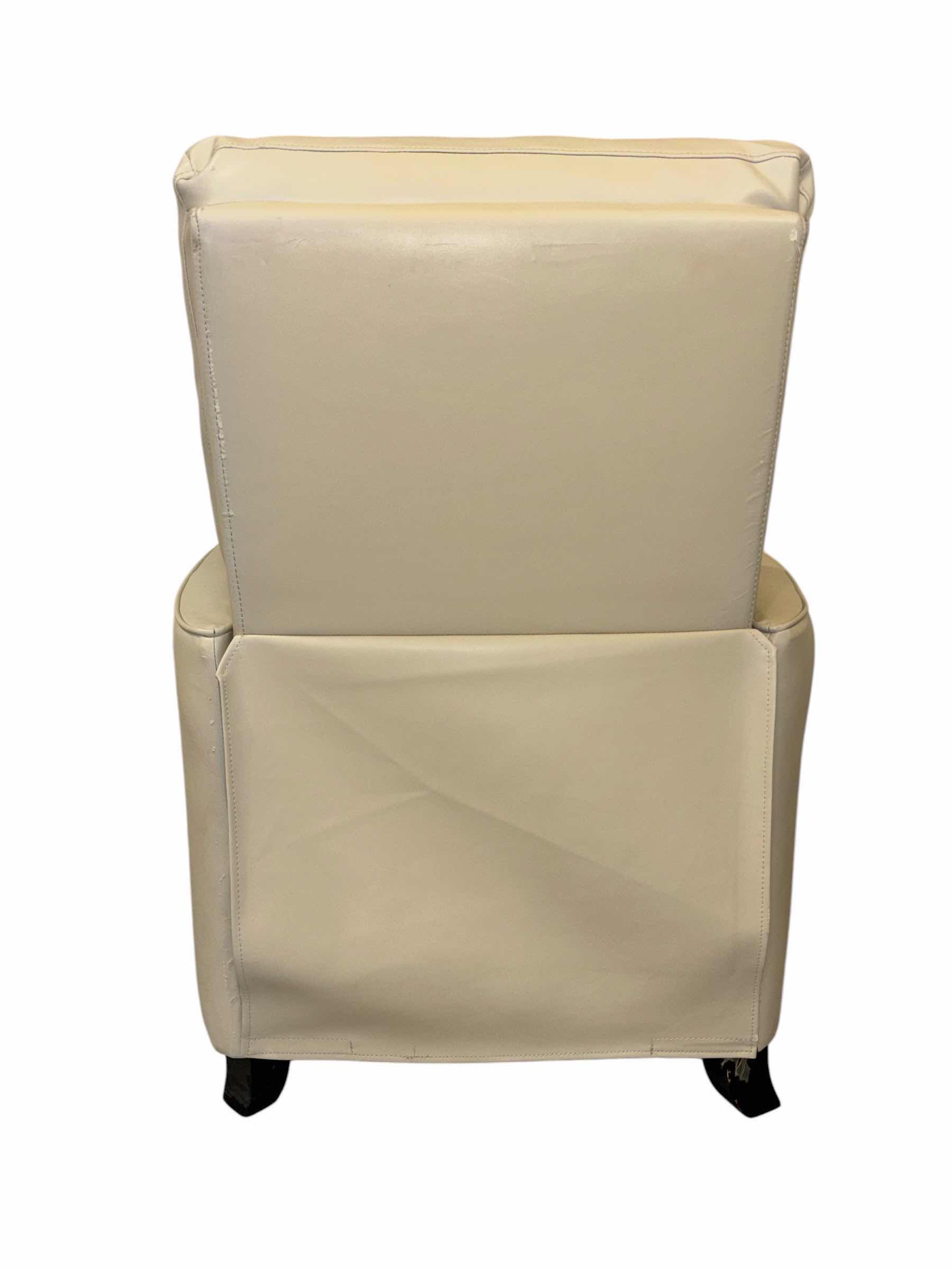 Photo 1 of CREAM FAUX LEATHER RECLINER  30” X 29” H39”