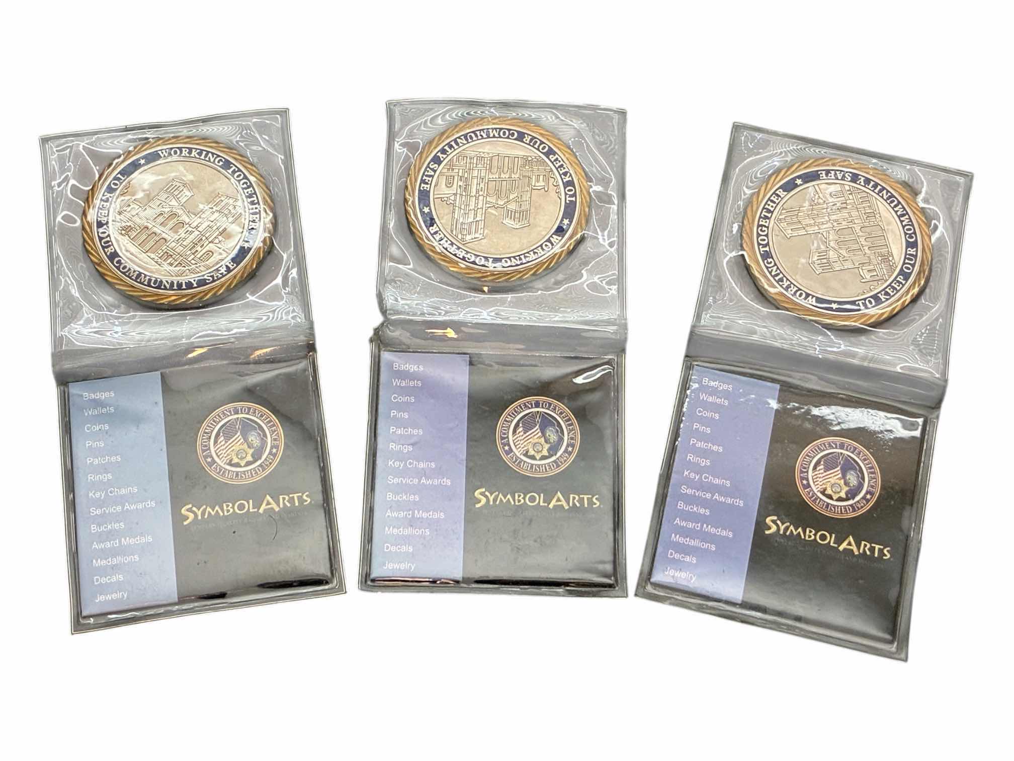 Photo 1 of SYMBOL ARTS UNIVERSITY OF CALIFORNIA POLICE WORKING TOGETHER TO KEEP OUR COMMUNITY SAFE COINS (3)