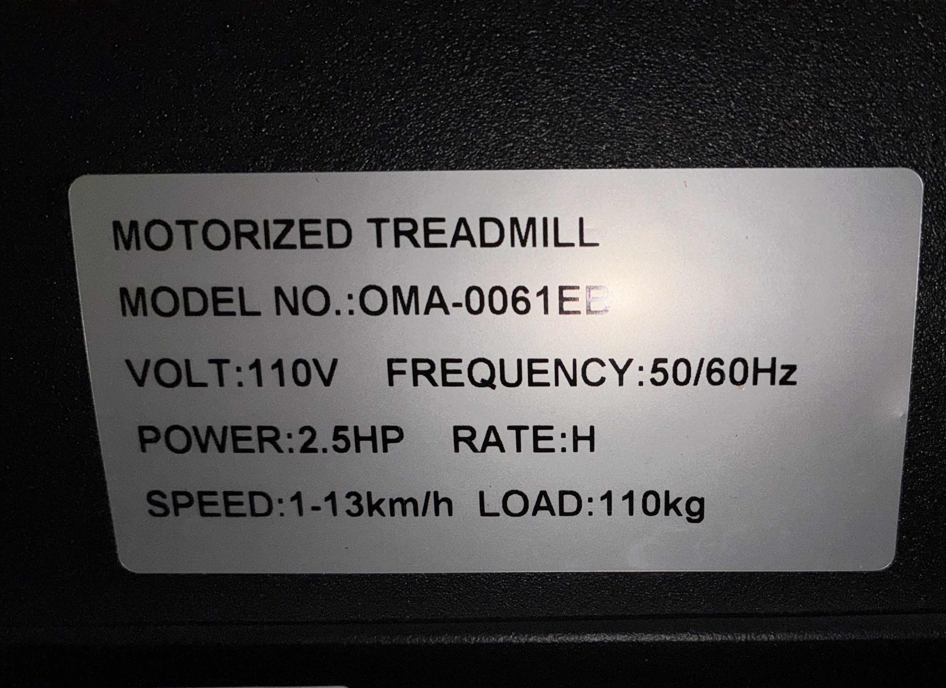 Photo 1 of ADVENOR MOTORIZED TREADMILL OMA-0061EB