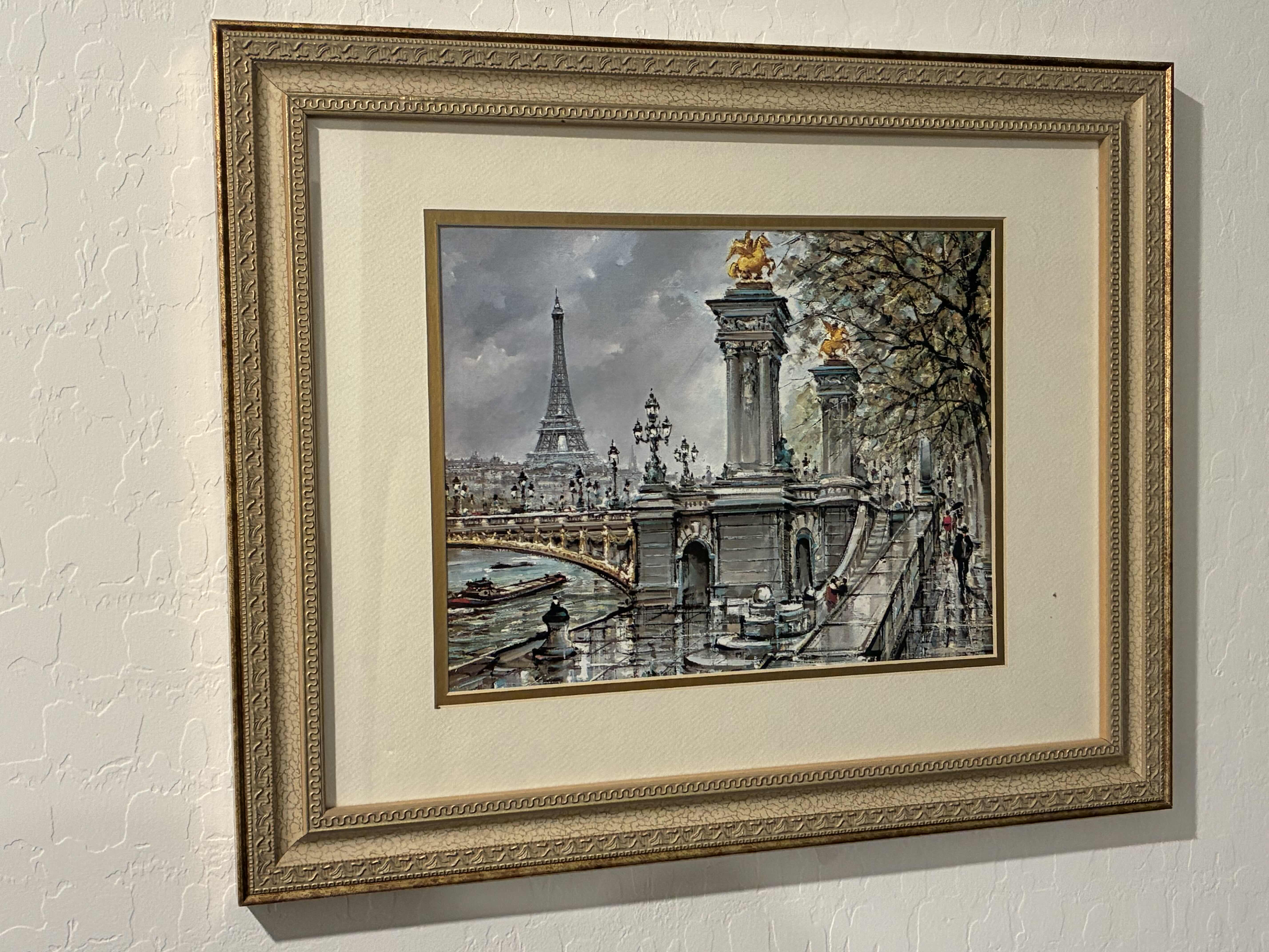 Photo 1 of STROLL AND PARIS FRAMED ARTWORK 20“ X 17“