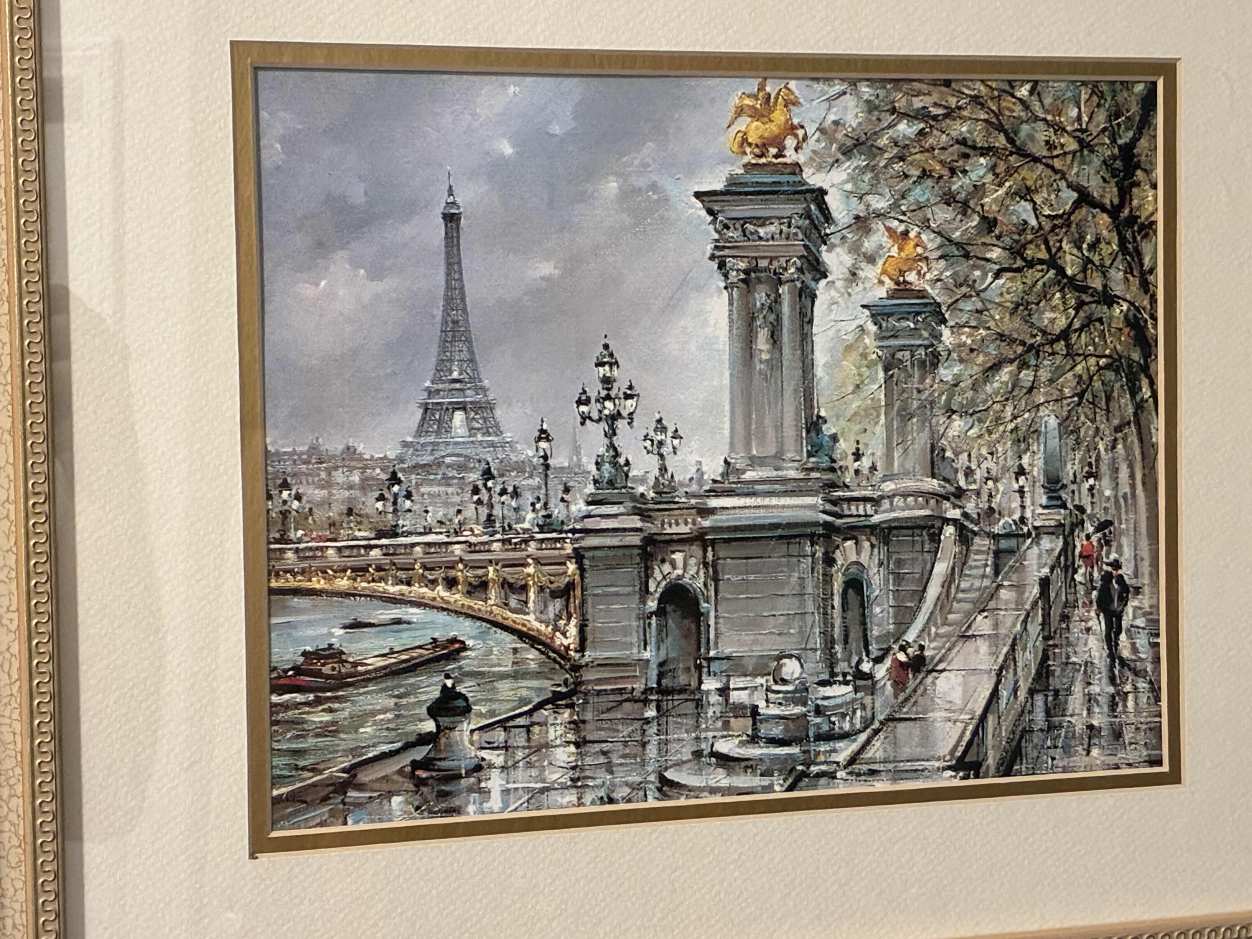 Photo 1 of STROLL AND PARIS FRAMED ARTWORK 20“ X 17“