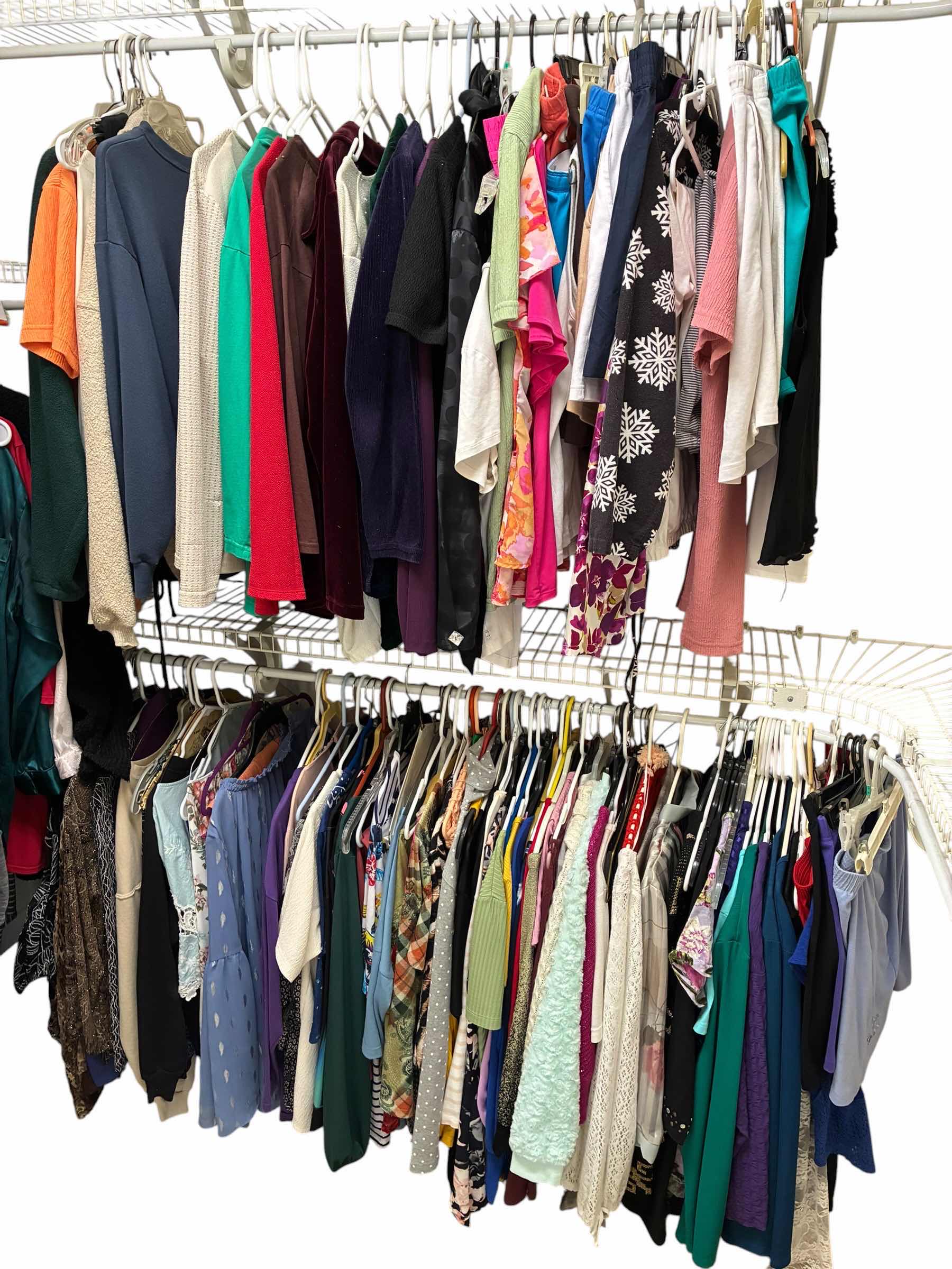 Photo 1 of VINTAGE WOMEN’S CLOTHING-OUTFITS, ROBES, TOPS, PANTS & SHORTS WOMEN’S SIZE MEDIUM-XL/13-16