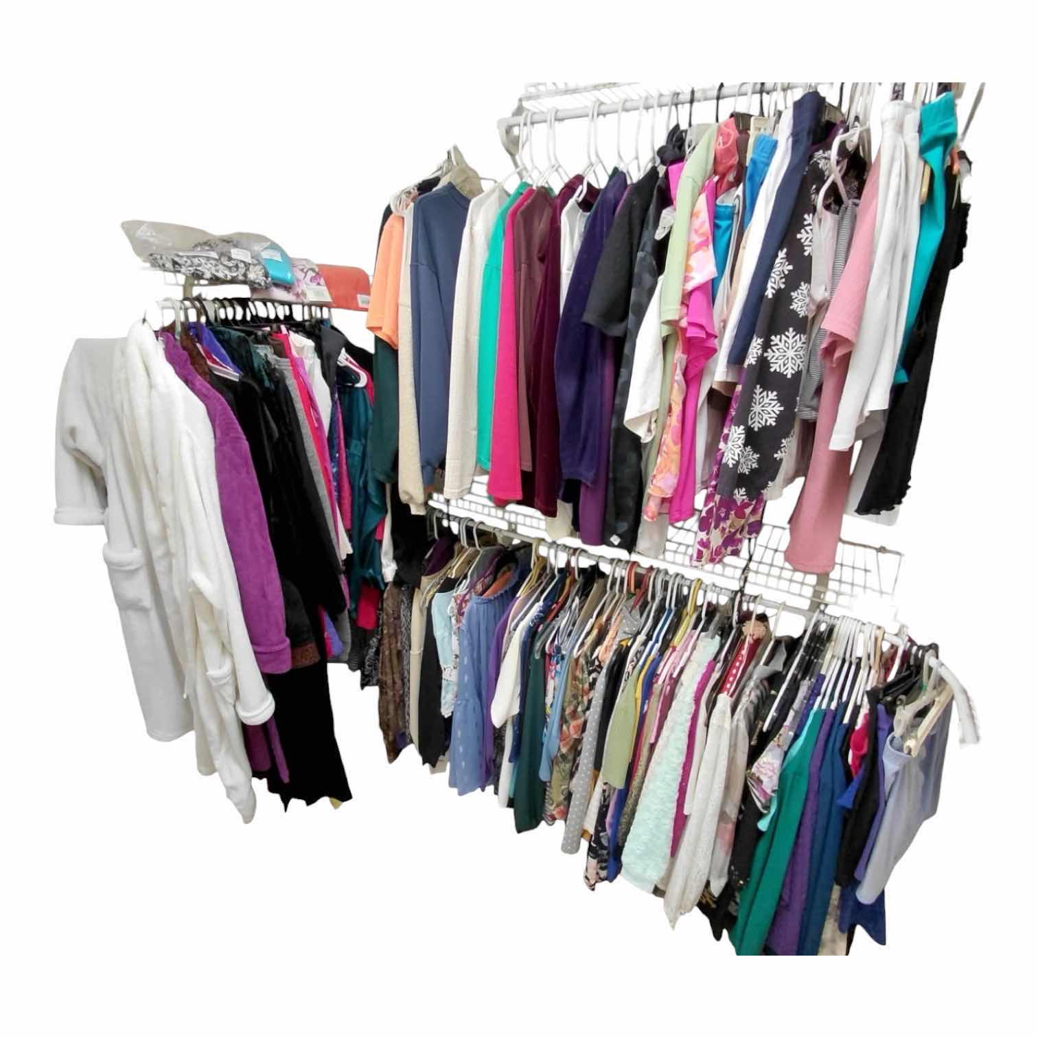 Photo 1 of VINTAGE WOMEN’S CLOTHING-OUTFITS, ROBES, TOPS, PANTS & SHORTS WOMEN’S SIZE MEDIUM-XL/13-16