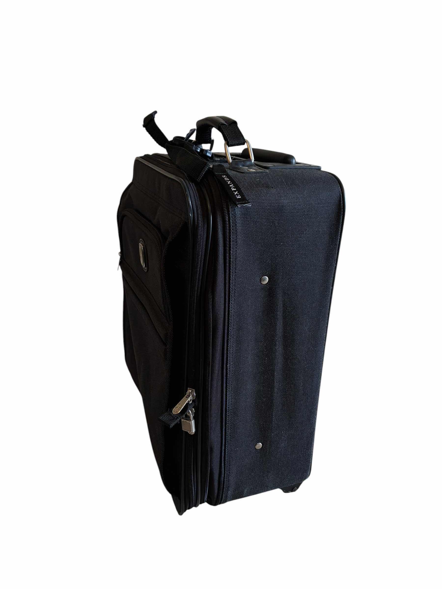 Photo 1 of BILL BLASS BLACK ROLLING CARRY-ON LUGGAGE BAG