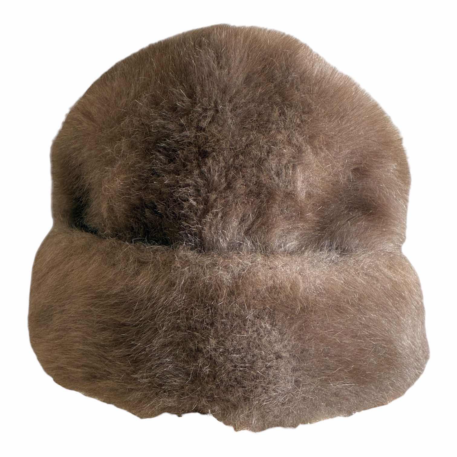 Photo 1 of UNITED HATTERS CAP MILLINERY BROWN FUR HAT 7”