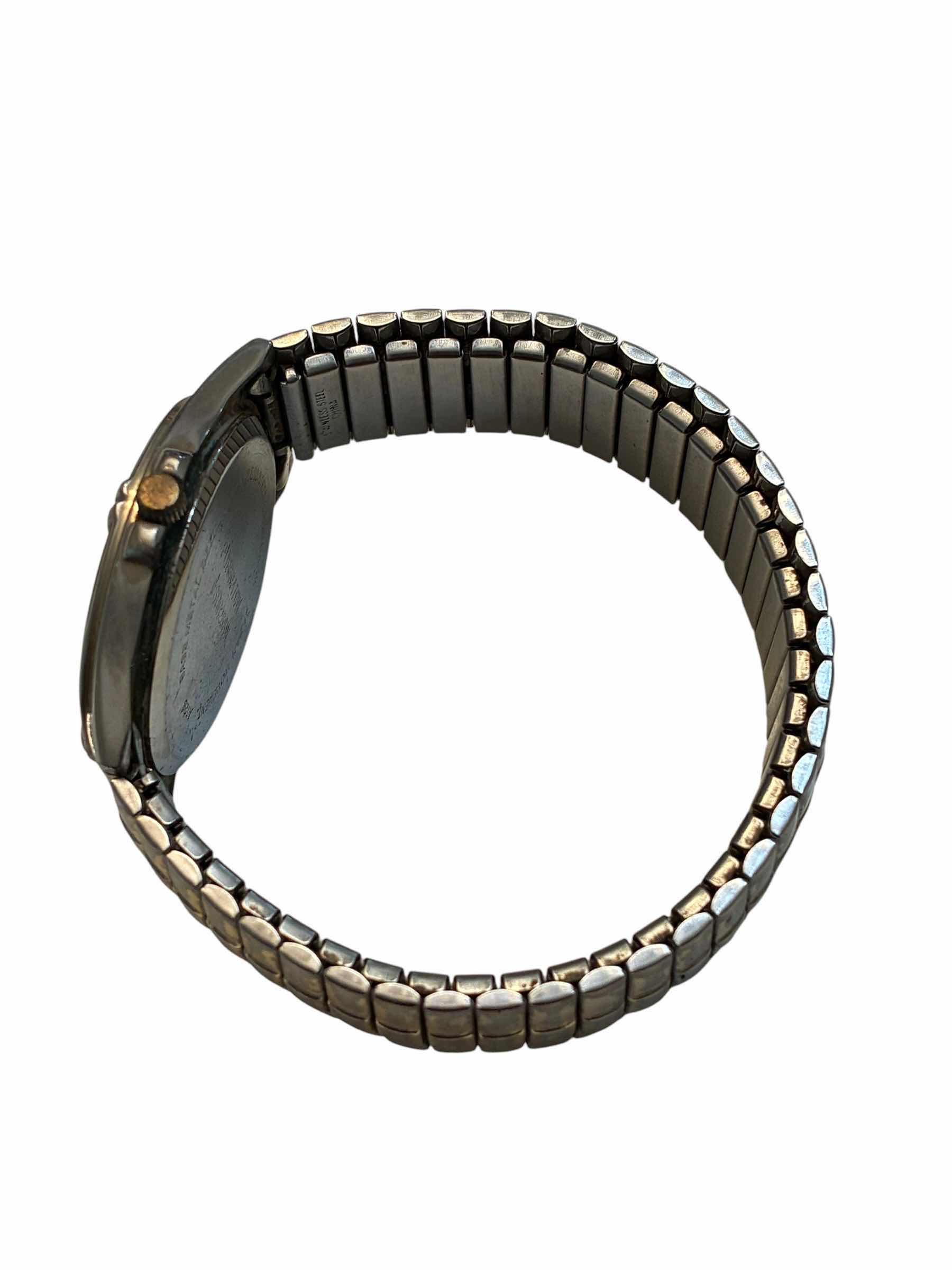 View 2 of JAPAN MOVEMENT STAINLESS STEEL GOLD TONE ACCENT QUARTZ FLEX BAND WATCH