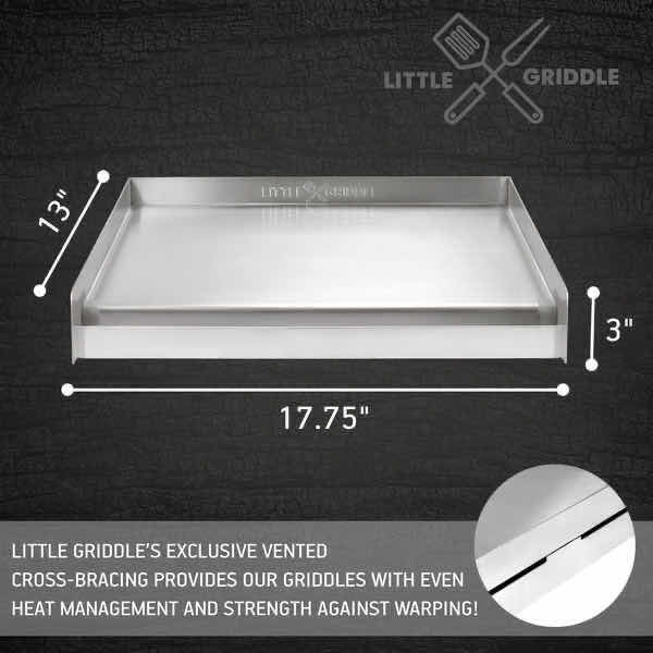 Photo 1 of LITTLE GRIDDLE SIZZLE-Q RESTAURANT STYLE STAINLESS STEEL GRILL TOP GRIDDLE W CARRY BAG INCLUDED