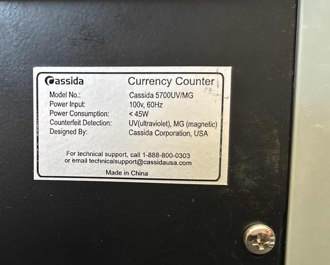 Photo 1 of CASSIDA CURRENCY COUNTER, 5700UV/MG