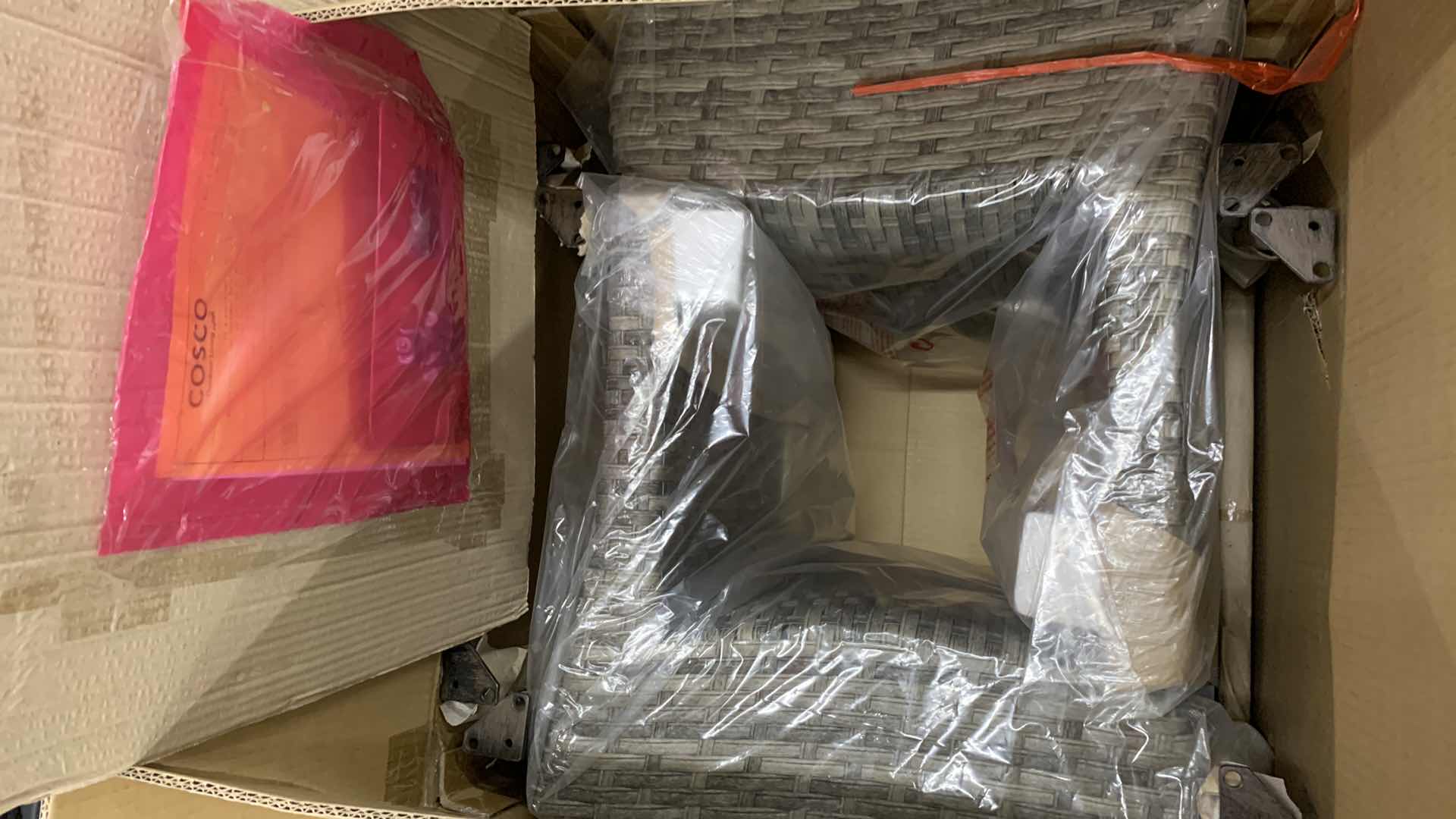 Photo 2 of 2-COSCO GREY WICKER BAR STOOLS MODEL 88466QDTE