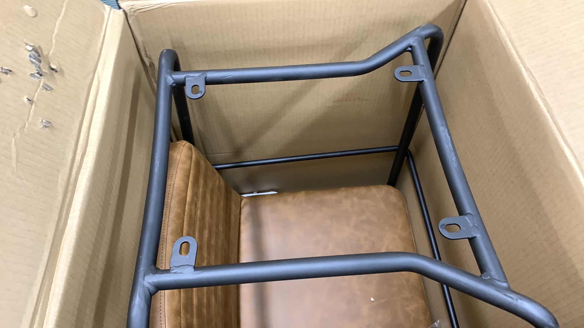 Photo 1 of COUNTER STOOL CAMEL COLORED FAUX LEATHER MODEL!S037416QE