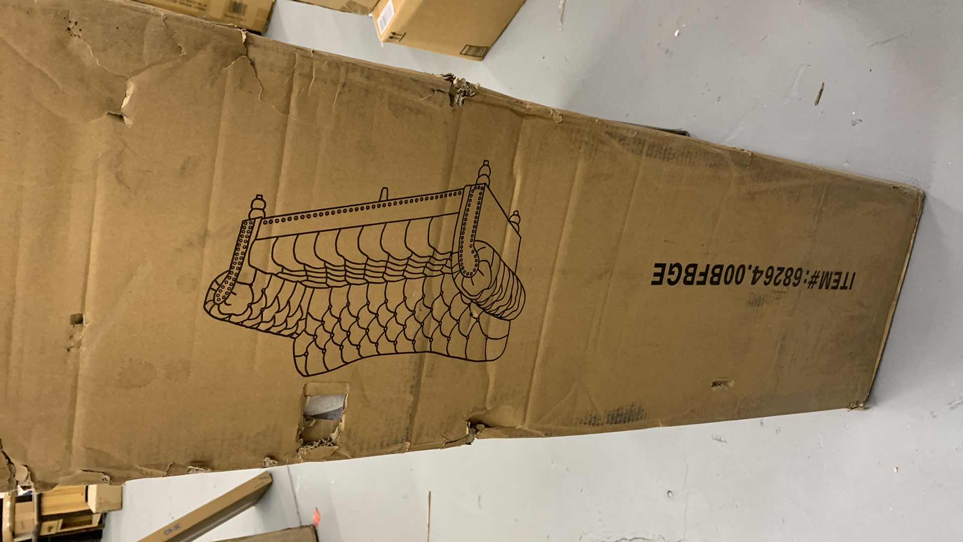 Photo 4 of EMERIC CHESTERFIELD STYLE BUTTON TUFTED DIAMOND STITCH NAIL HEAD ACCENTS 3 SEATER SOFA 85" X 34" H 38"