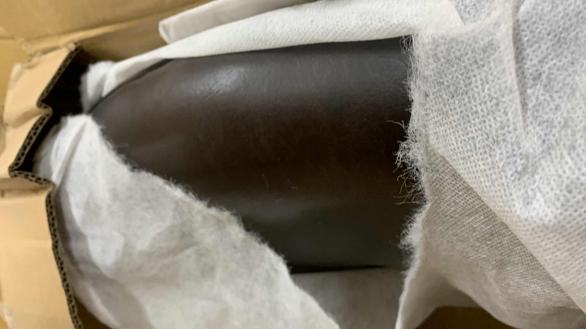 Photo 1 of GEORGE BROWN LEATHER DING CHAIR WITH NAIL HEAD ACCENTS 