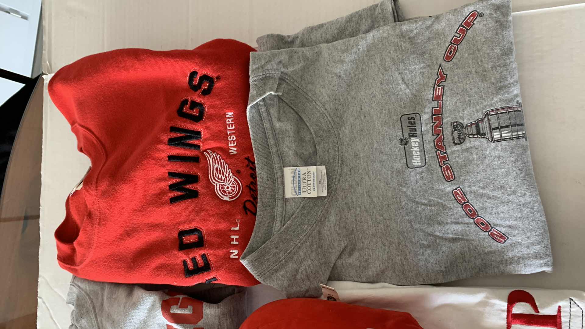 Photo 1 of NHL HOCKEY DETROIT RED WINGS SWEATSHIRTS AND T-SHIRTS XXL