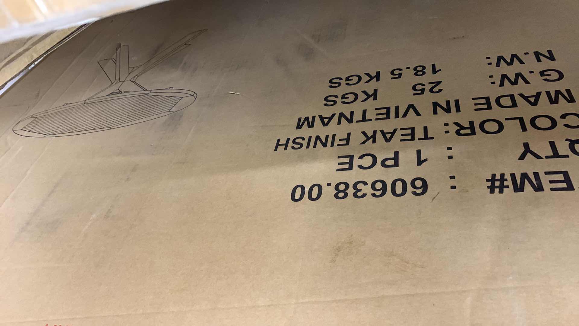 Photo 1 of BRIGITTE OUTDOOR ROUND ACACIA WOOD BISTRO TABLE WITH X LEGS