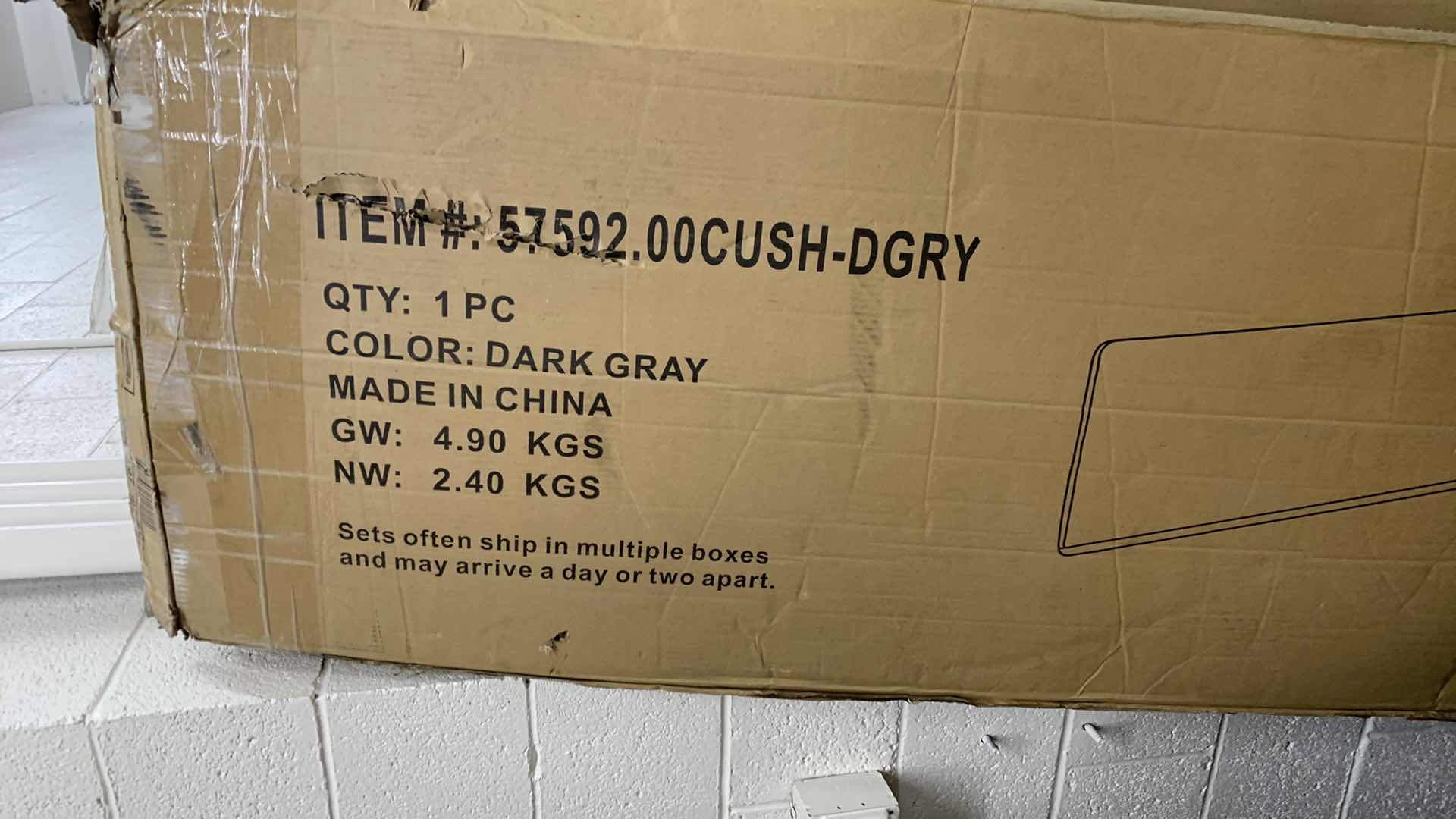 Photo 2 of DARK GREY CHAISE LOUNGE CUSHIONS