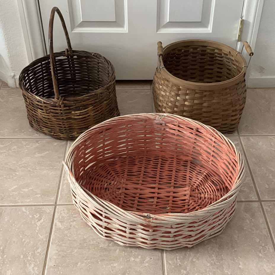 Photo 1 of 3-WICKER BASKETS